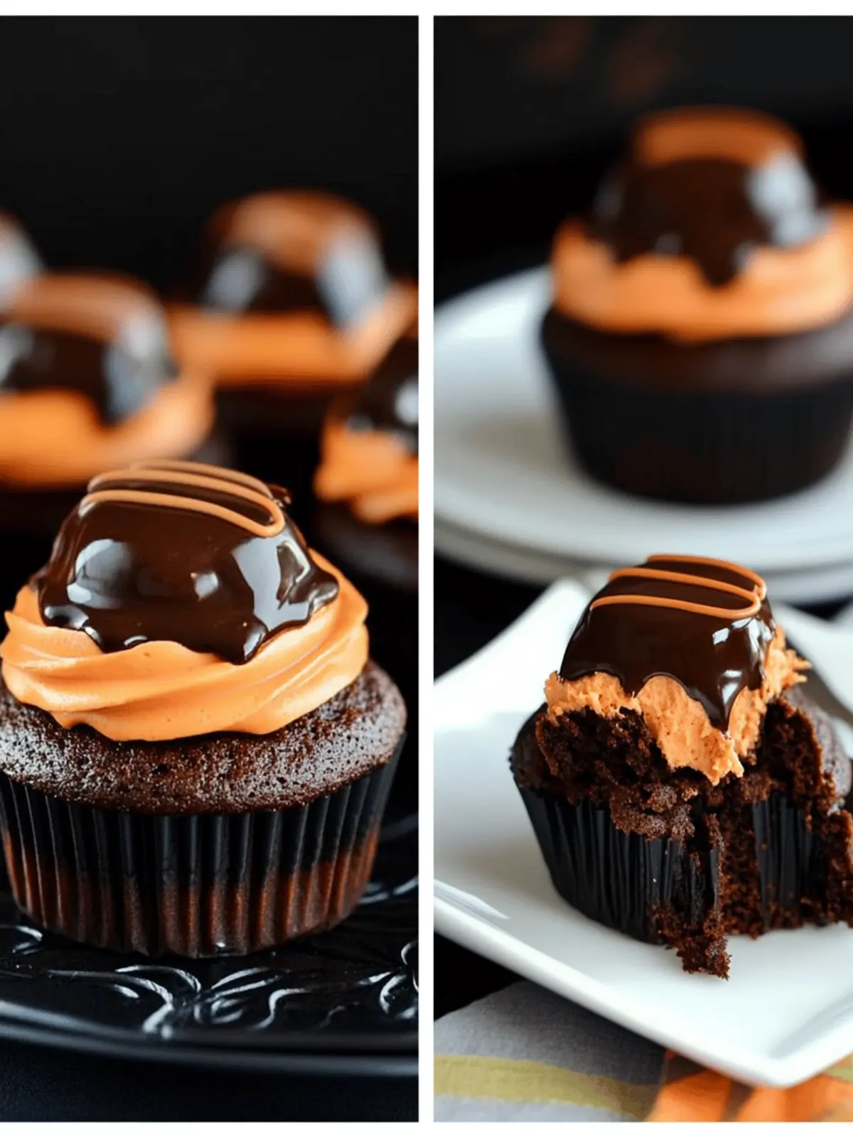 Chocolate Pumpkin Cupcakes