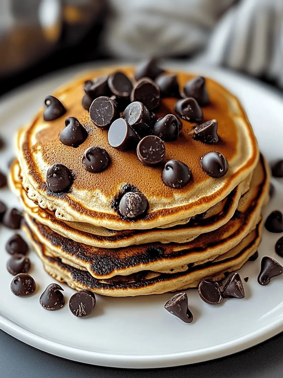 Fluffy Chocolate Chip Pancakes