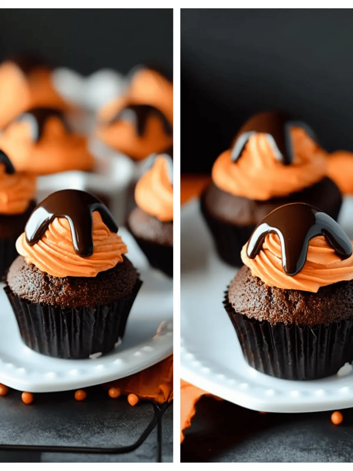 Chocolate Pumpkin Cupcakes