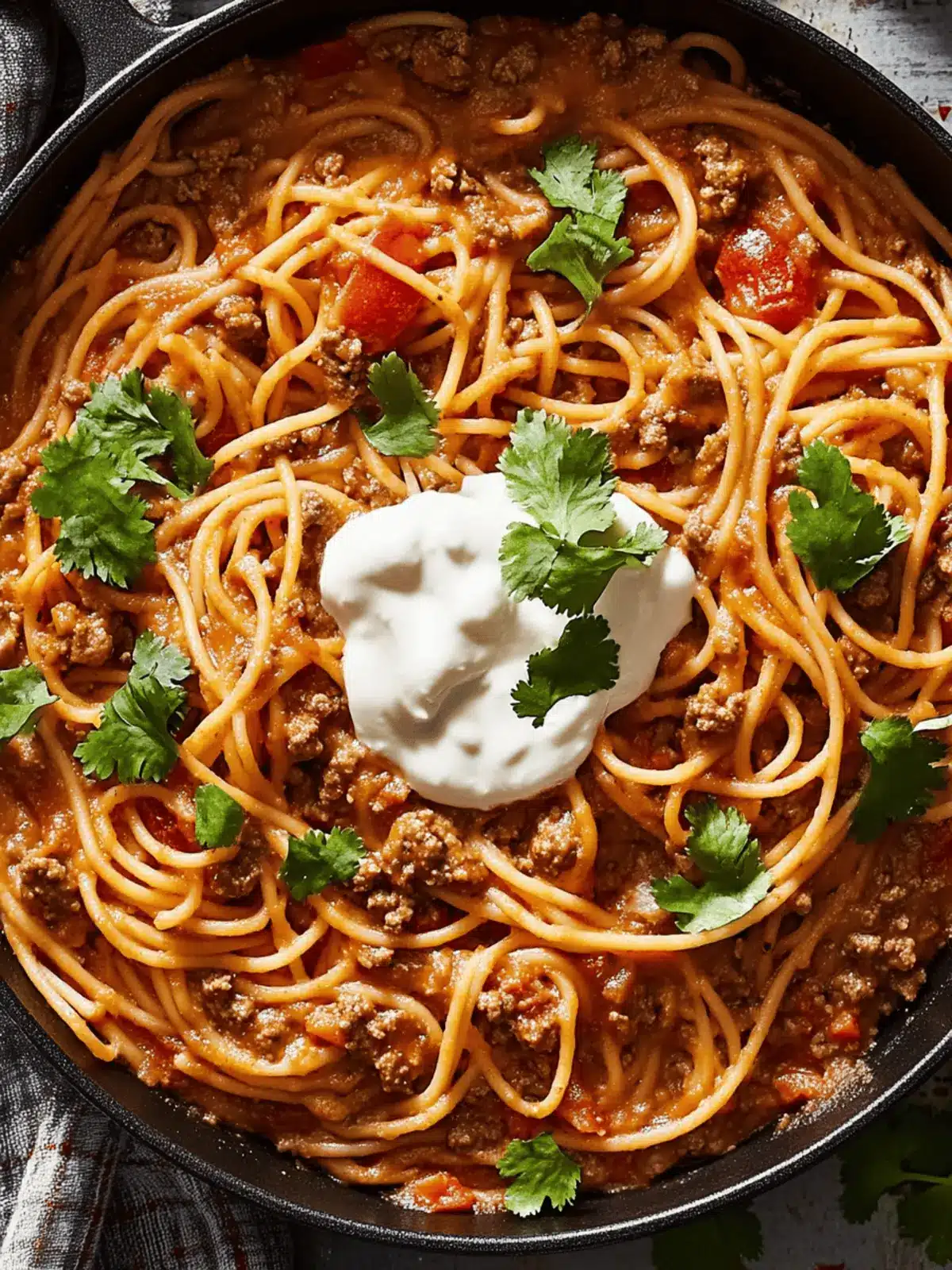 Taco Spaghetti: One-Pot Wonder for Quick Family Dinners 4 Taco Spaghetti