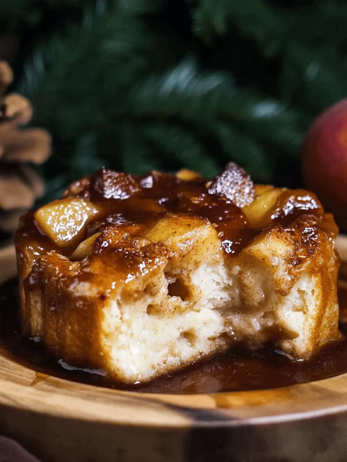 Cardamom Pear Bread Pudding