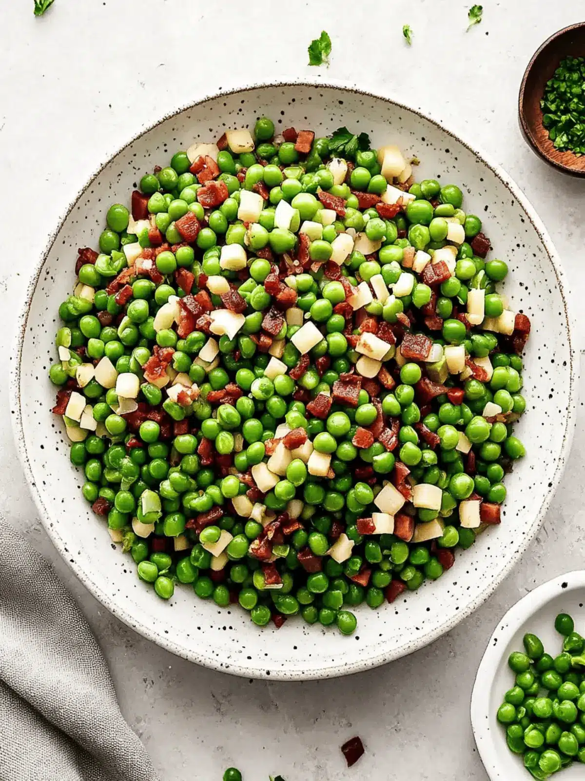 Thanksgiving Peas with Pancetta and Pears for a Festive Twist 4 Thanksgiving Peas