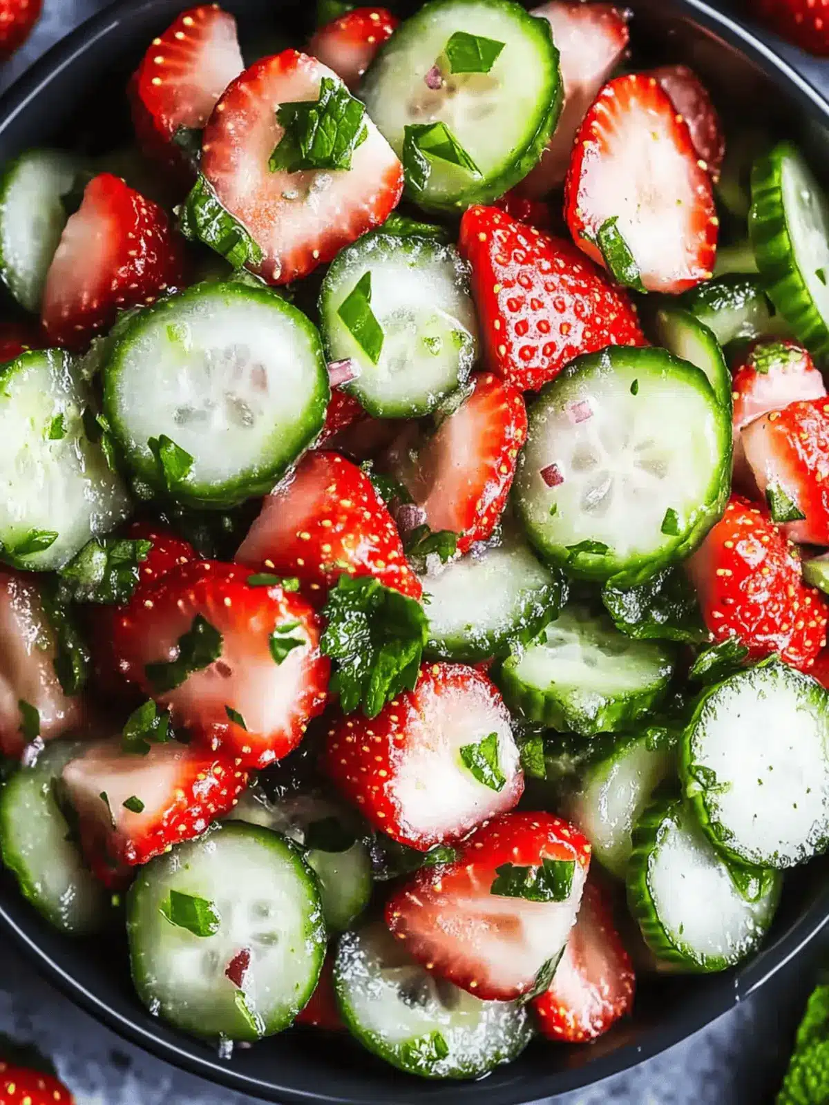 Cucumber Strawberry Salad (6 Ingredients) for Easy Summer Bliss 5 Cucumber Strawberry Salad (6 Ingredients)