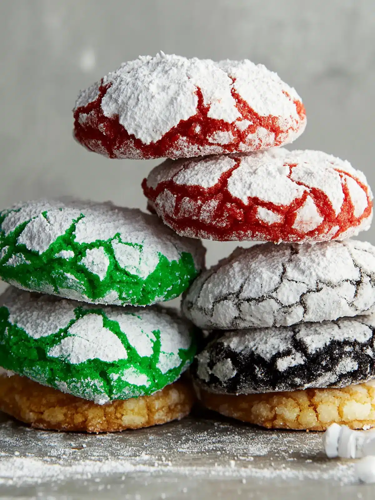 Kwanzaa Crinkle Cookies