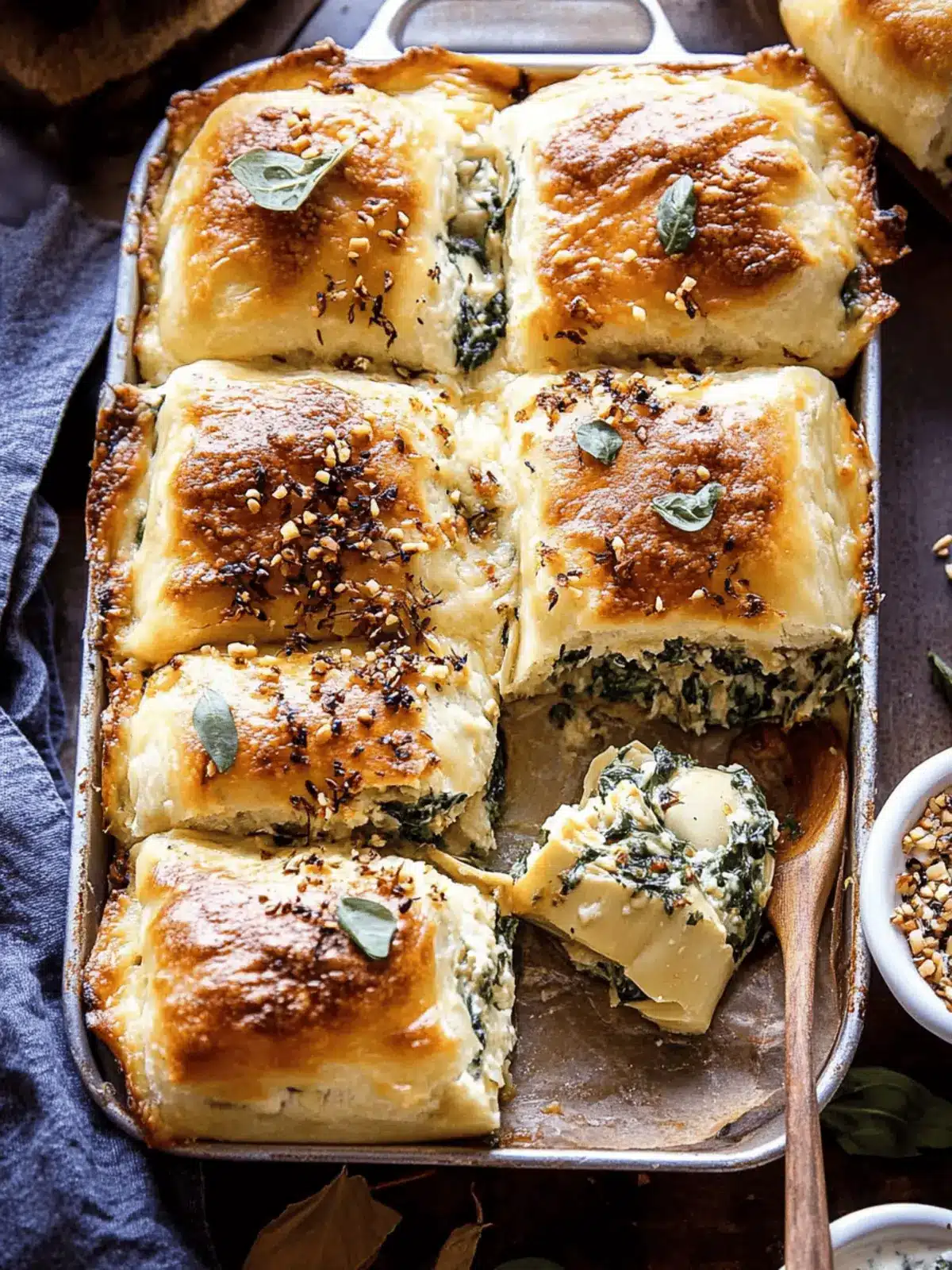 Pull Apart Garlic Butter Spinach and Artichoke Dip Rolls Delight 3 Pull Apart Garlic Butter Spinach and Artichoke Dip