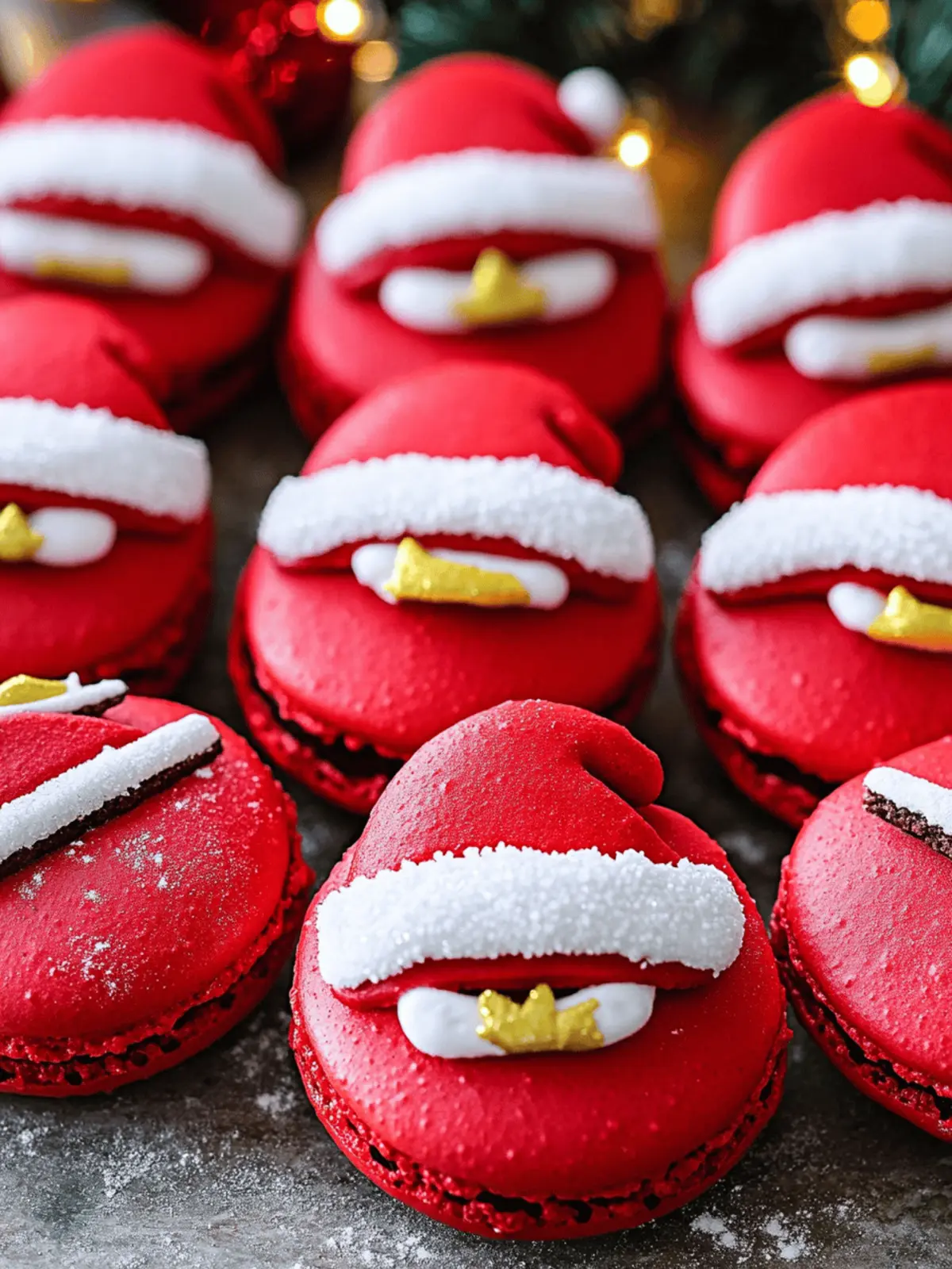 Charming Santa Claus Macarons with Sugar Cookie Buttercream 5 Santa Claus Macarons