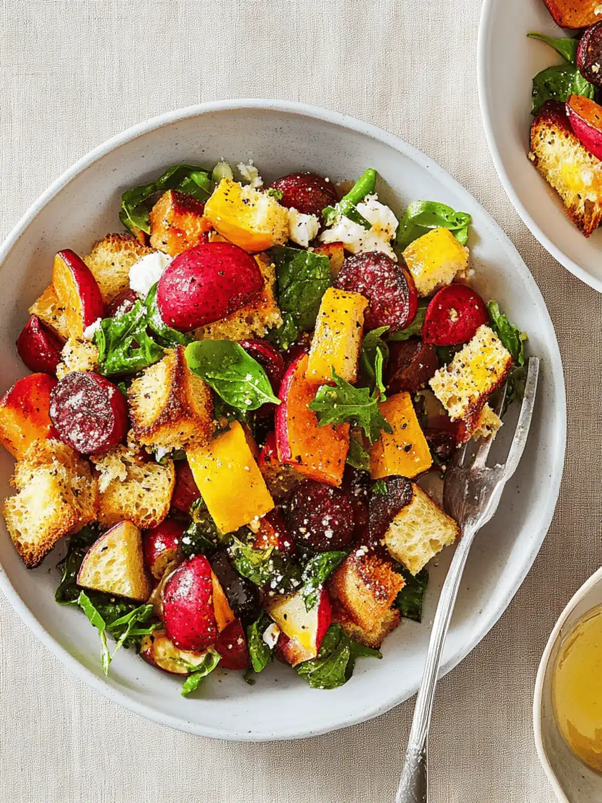 Hearty Winter Rainbow Panzanella Salad for Cozy Nights 4 Winter Rainbow Panzanella Salad