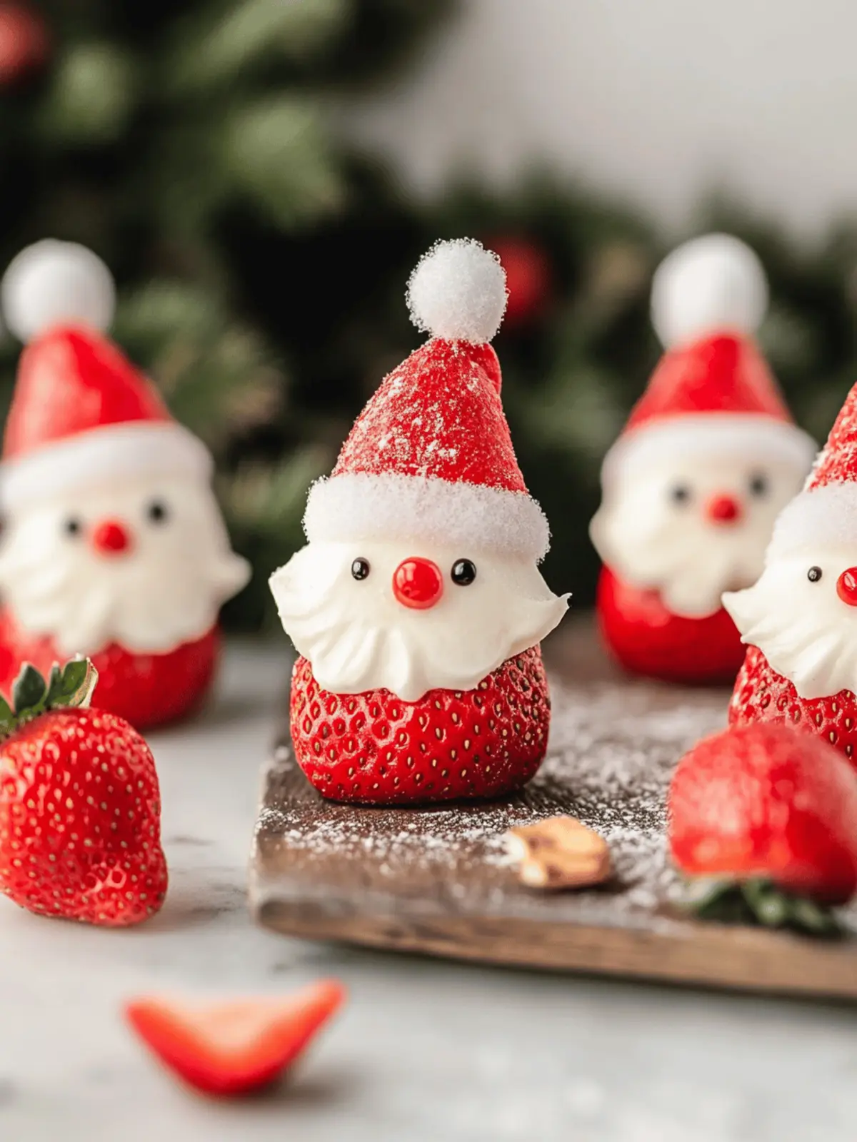 Delightful Strawberry Santas: No-Bake Holiday Treats You’ll Love 2 Strawberry Santas
