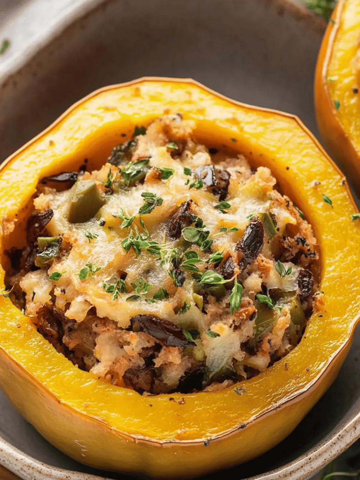 Delicious Vegan Stuffed Acorn Squash for Fall Flavor Bliss 2 Vegan Stuffed Acorn Squash
