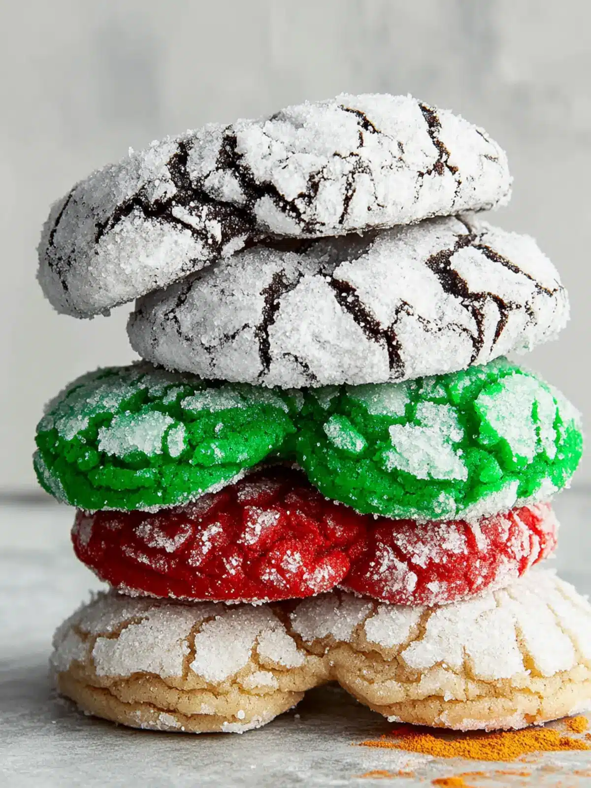 Kwanzaa Crinkle Cookies