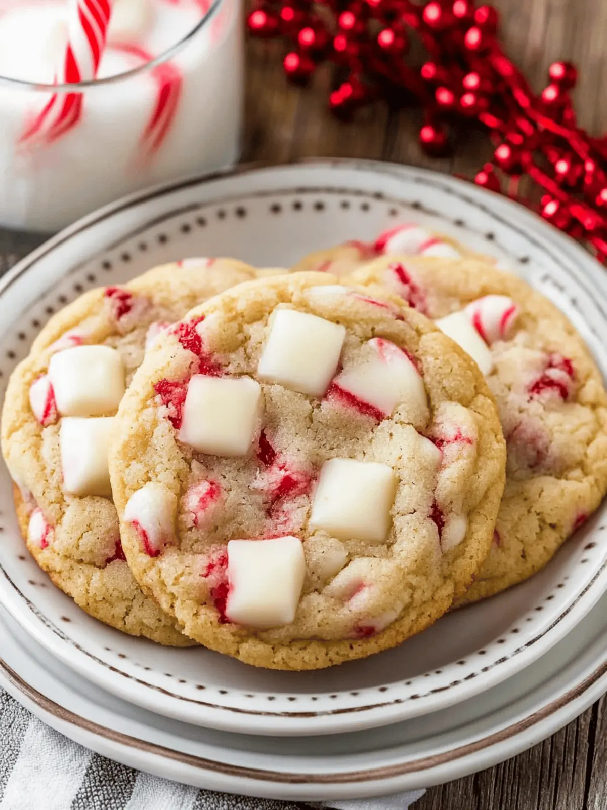 Decadent White Chocolate Candy Cane Cookies to Delight You 5 White Chocolate Candy Cane Cookies