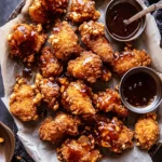 Oven Fried Southern Hot Honey Popcorn Chicken
