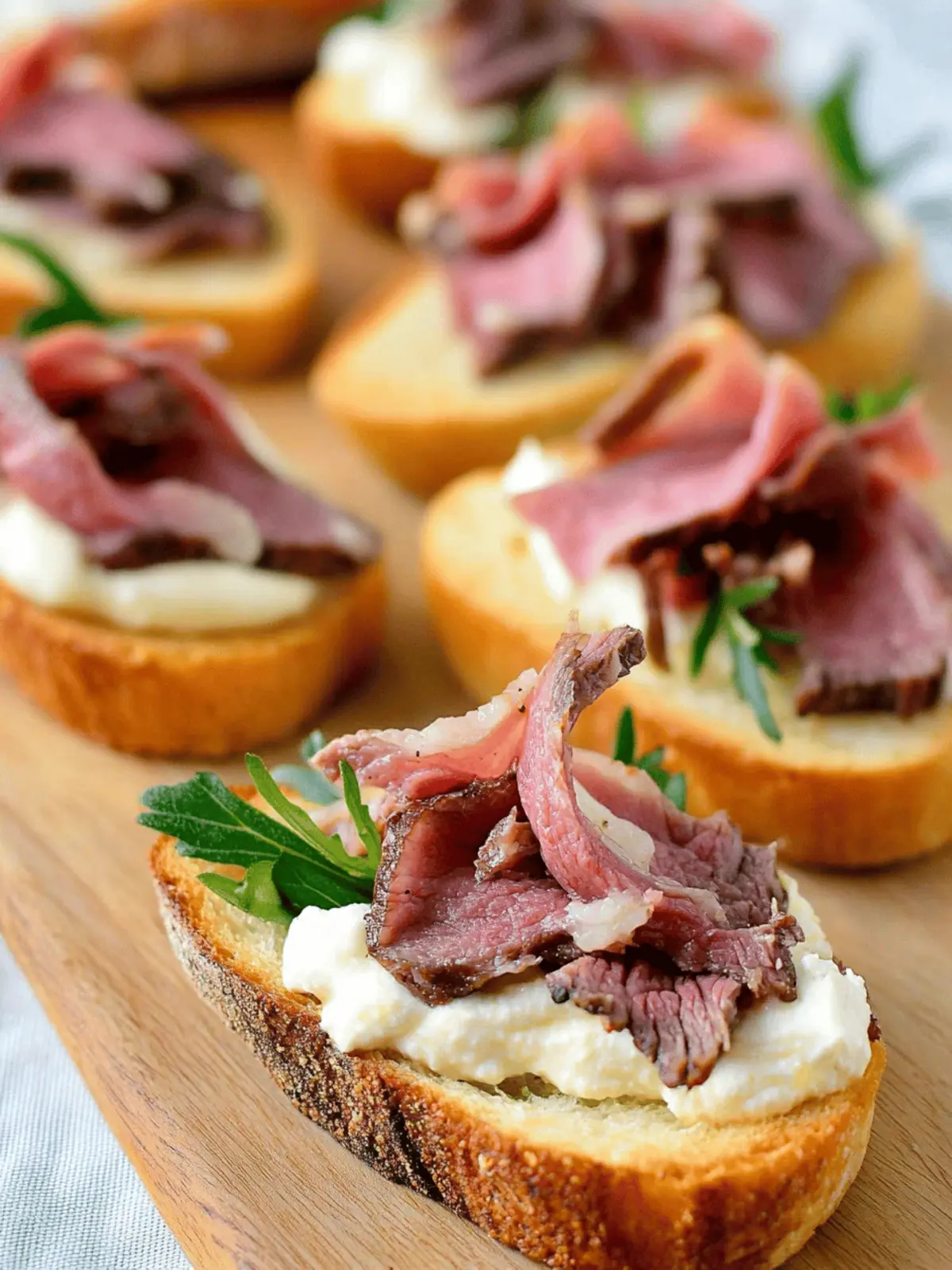 Savory Roast Beef Crostini: A Simple, Elegant Appetizer 3 Roast Beef Crostini