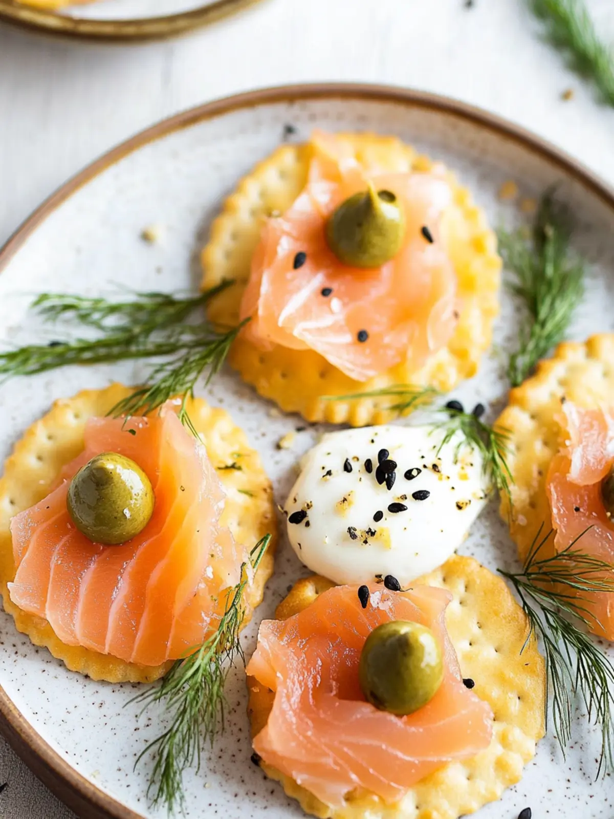 Smoked Salmon Crackers
