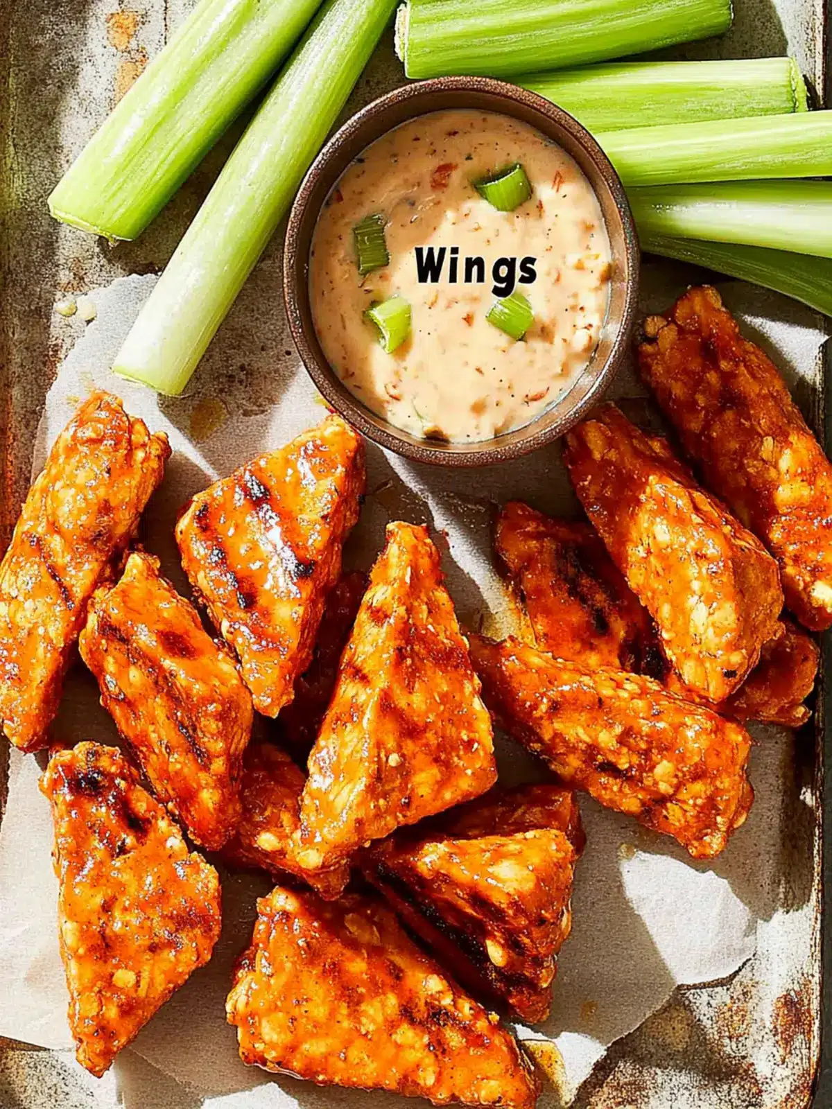 Tempeh Buffalo Wings: Easy Vegan Snack for Game Day Fun 5 Tempeh Buffalo “Wings”