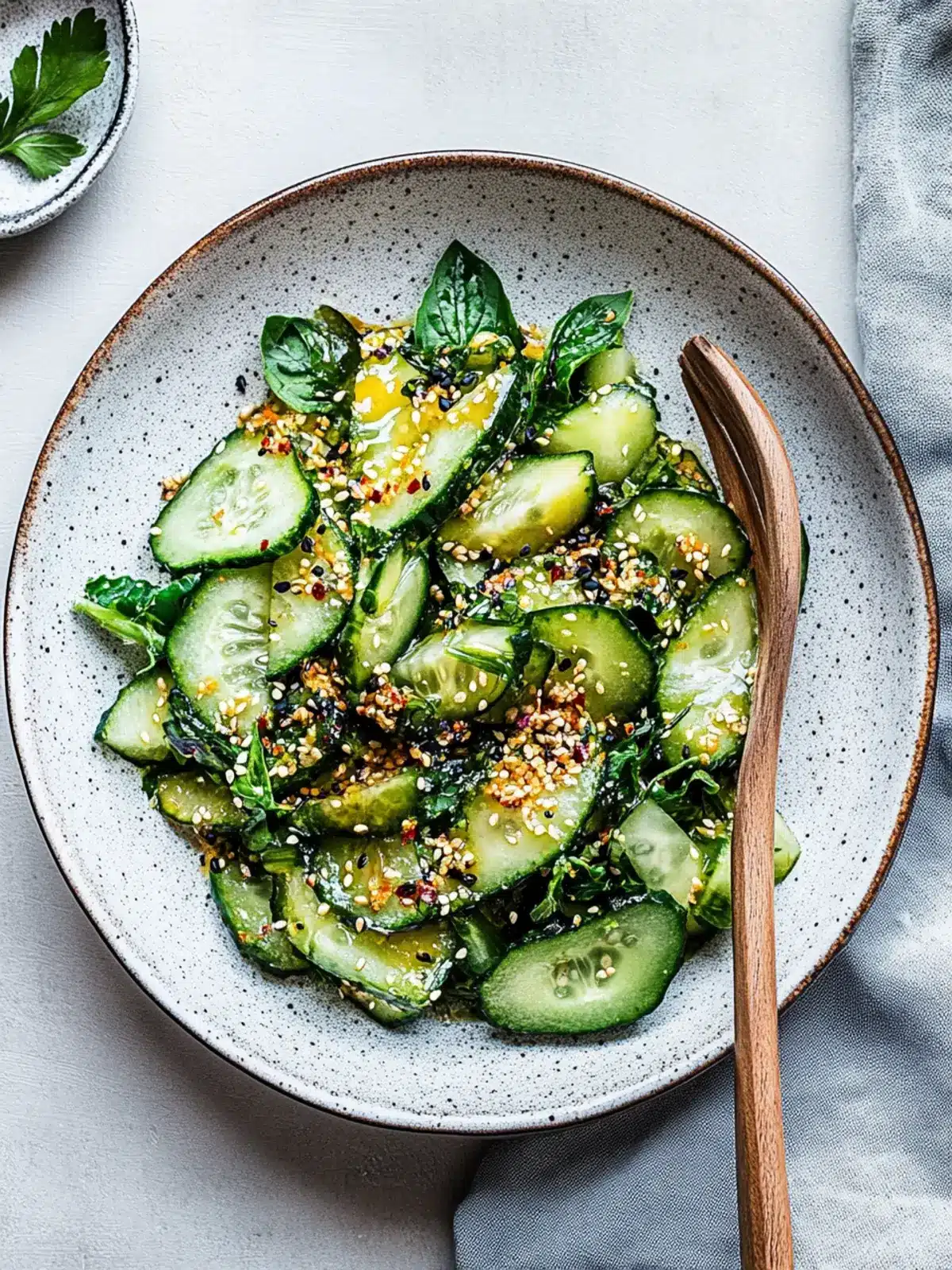 Asian Smacked Cucumber Salad with Spicy Garlic Kick 4 Asian Smacked Cucumber Salad