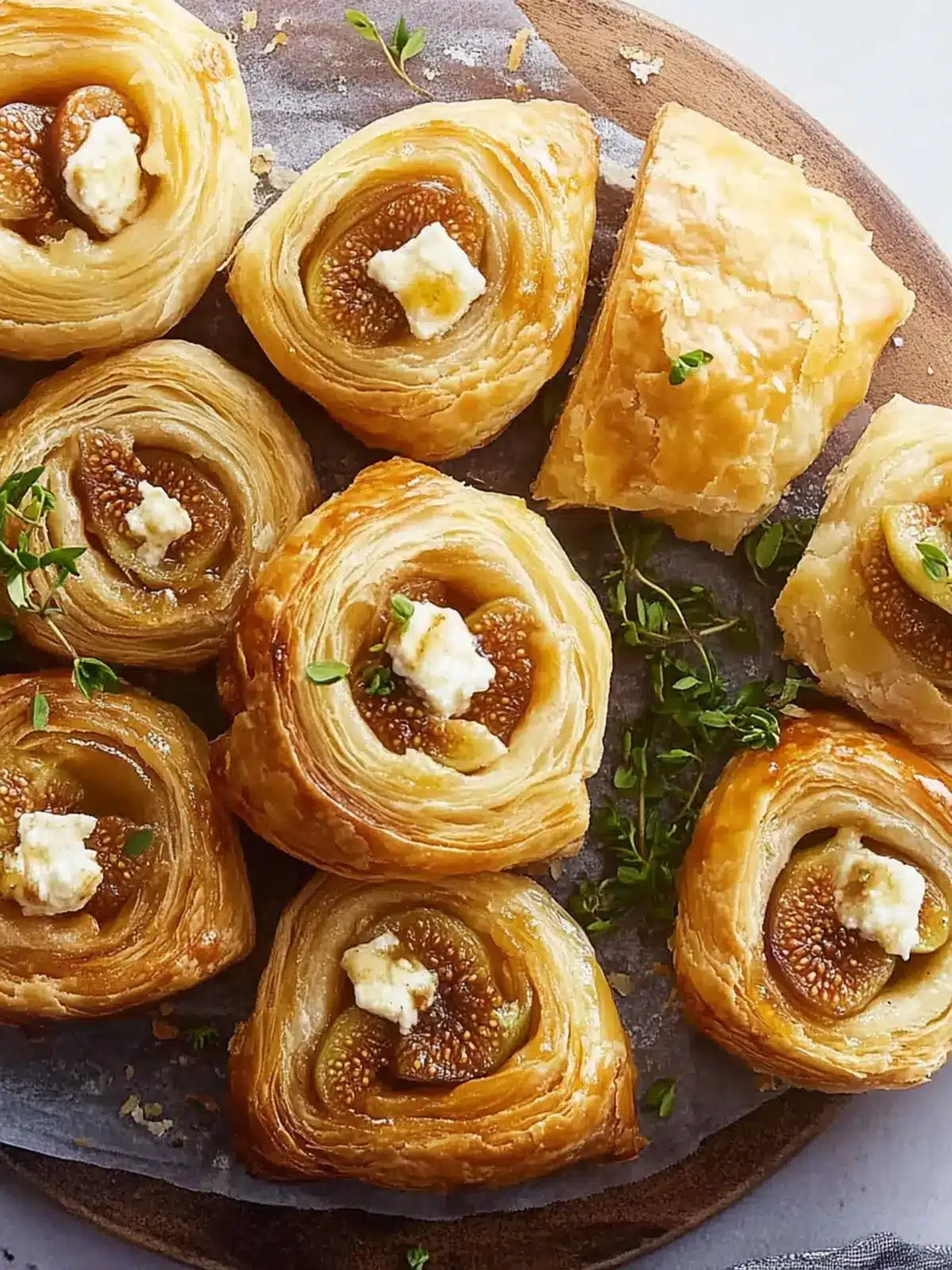 Delicious Fig & Goat Cheese Puff Pastry Roll for Flavor Lovers 3 Fig & Goat Cheese Puff Pastry Roll