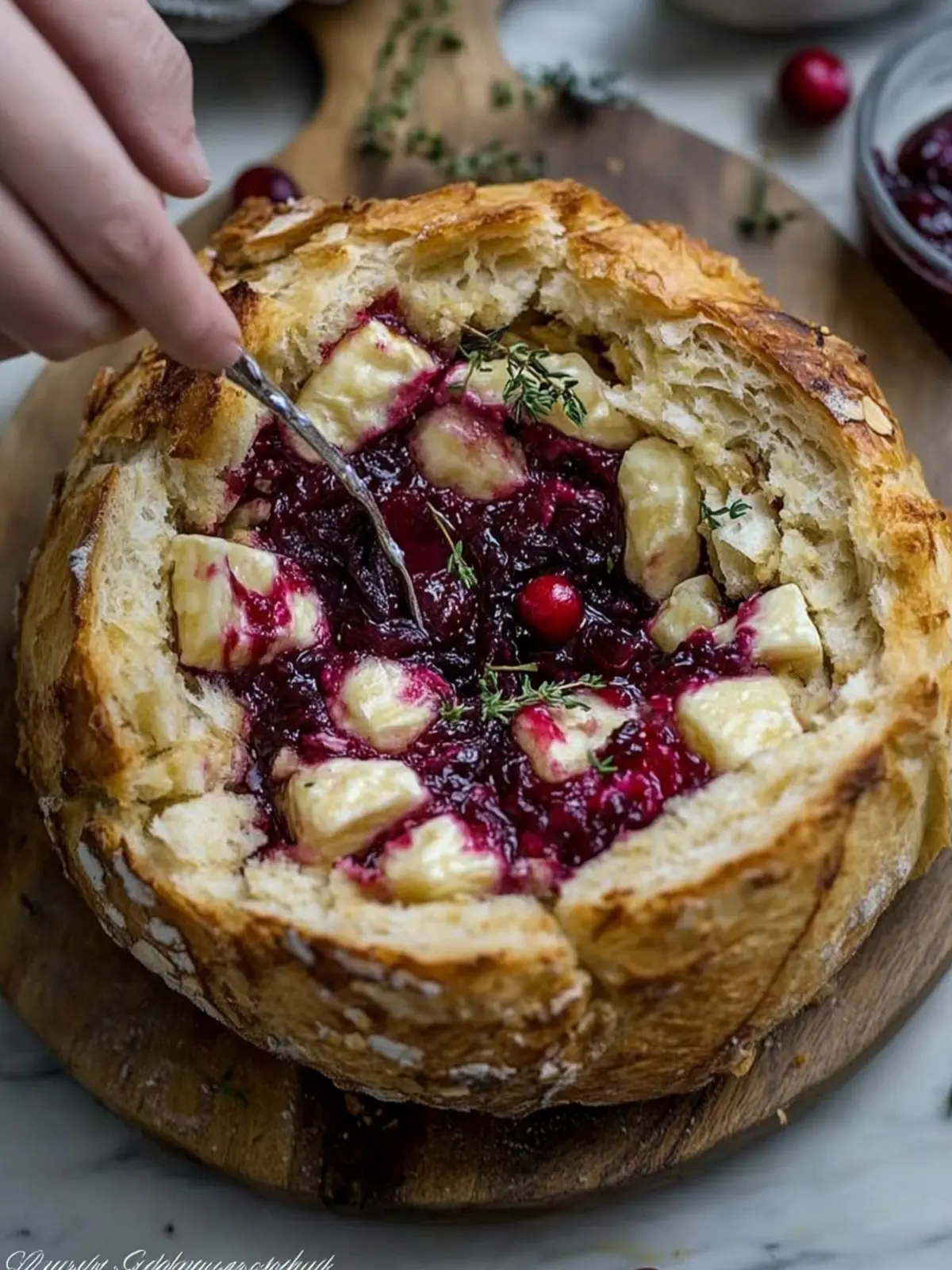 Irresistible Baked Cranberry Brie Bread Bowl for Cozy Nights 2 Baked Cranberry Brie Bread Bowl