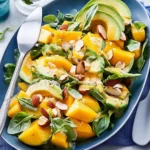 juicy mango, avocado and macadamia salad