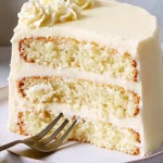 Irresistibly Moist White Cake with Creamy Vanilla Frosting 6 White Cake