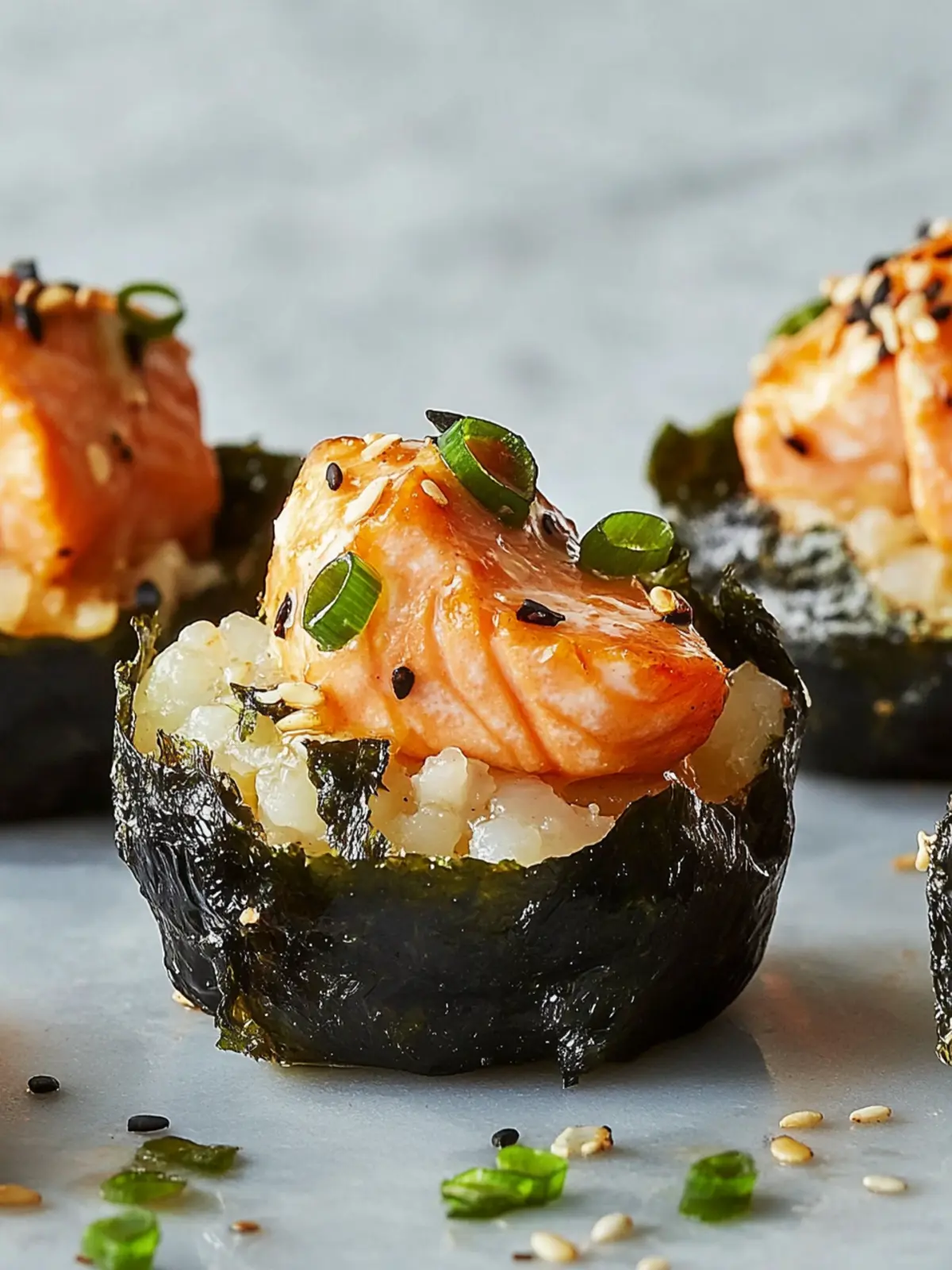 Baked Salmon Sushi Cups: A Quick Twist on Your Sushi Cravings 3 Baked Salmon Sushi Cups