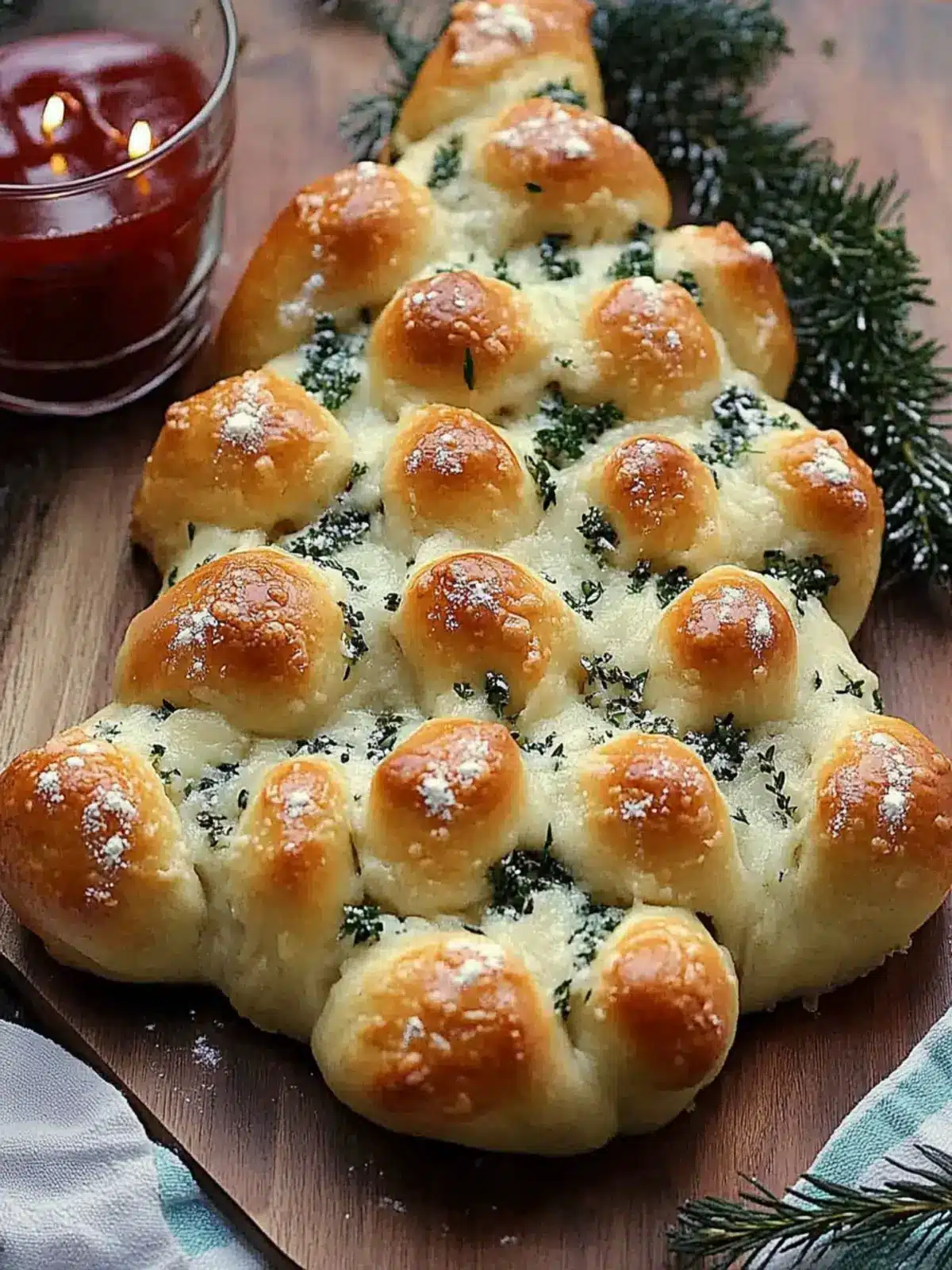 Cheesy Christmas Tree Bread: A Festive Pull-Apart Delight 3 Cheesy Christmas Tree Bread
