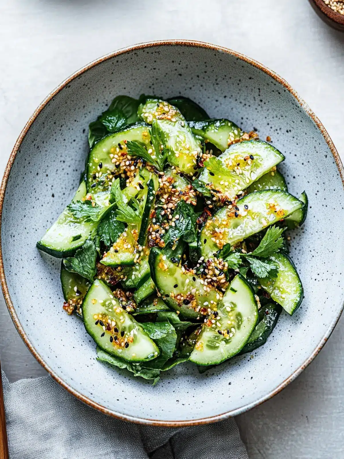 Asian Smacked Cucumber Salad with Spicy Garlic Kick 5 Asian Smacked Cucumber Salad
