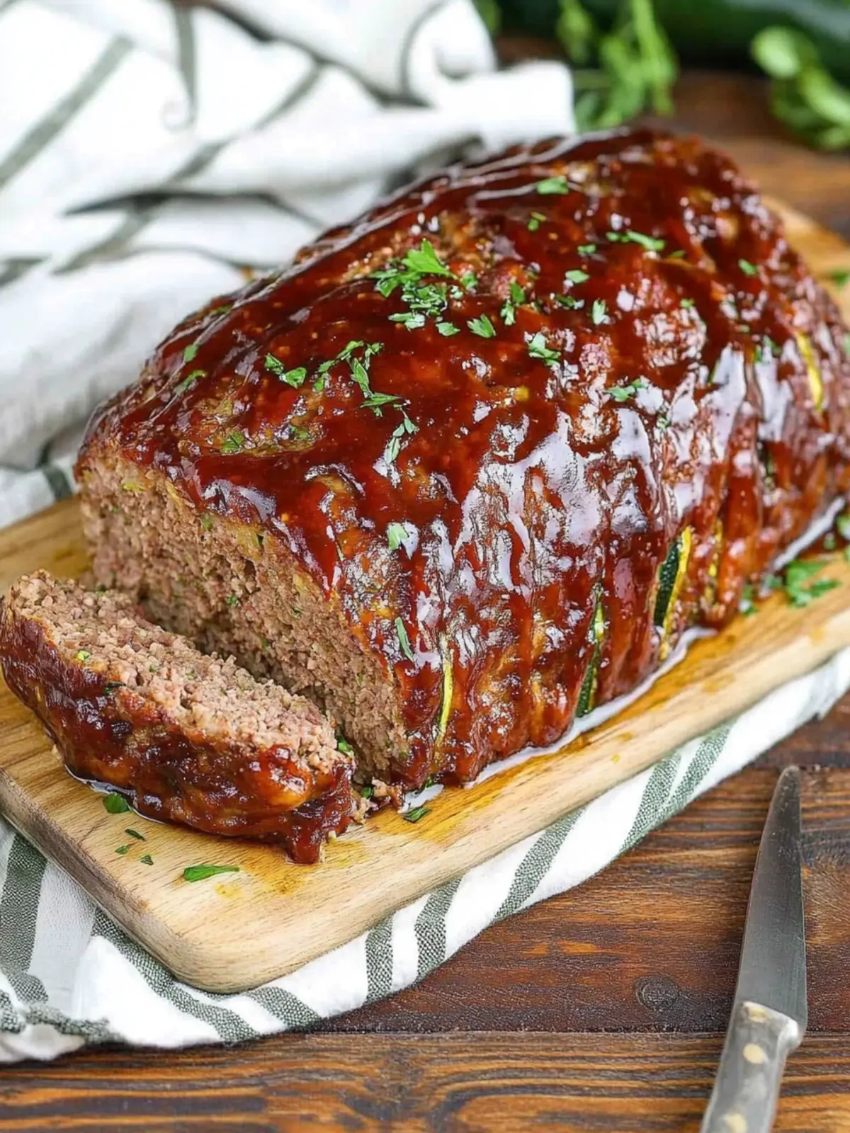 Irresistible Zucchini Meatloaf with Sweet Balsamic Glaze 3 Zucchini Meatloaf