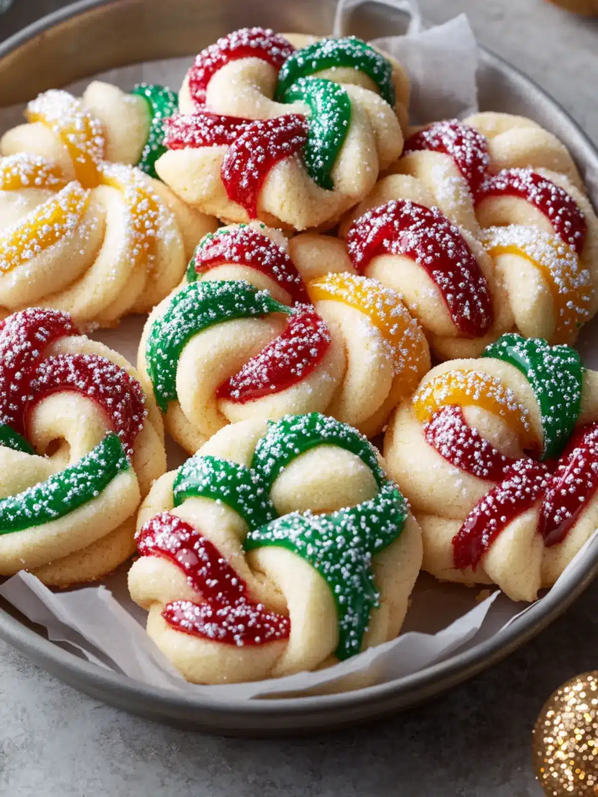 Festive Twisted Christmas Cookies with Almond & Citrus Zest 5 Twisted Christmas Cookies