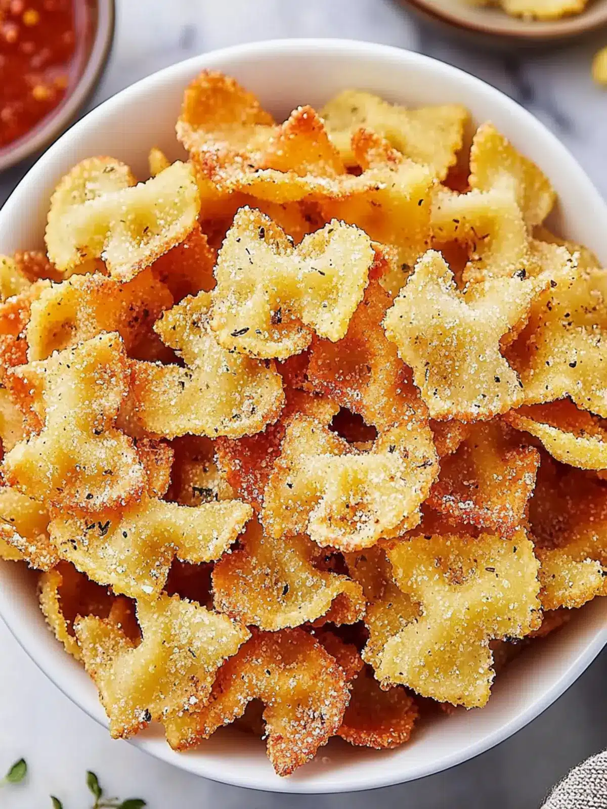 Savory Pasta Chips: The Perfect Snack for Dipping Delight 5 Pasta Chips