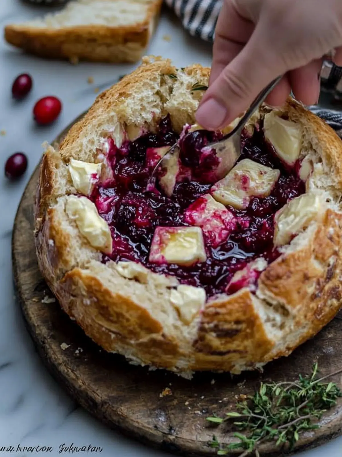 Irresistible Baked Cranberry Brie Bread Bowl for Cozy Nights 3 Baked Cranberry Brie Bread Bowl