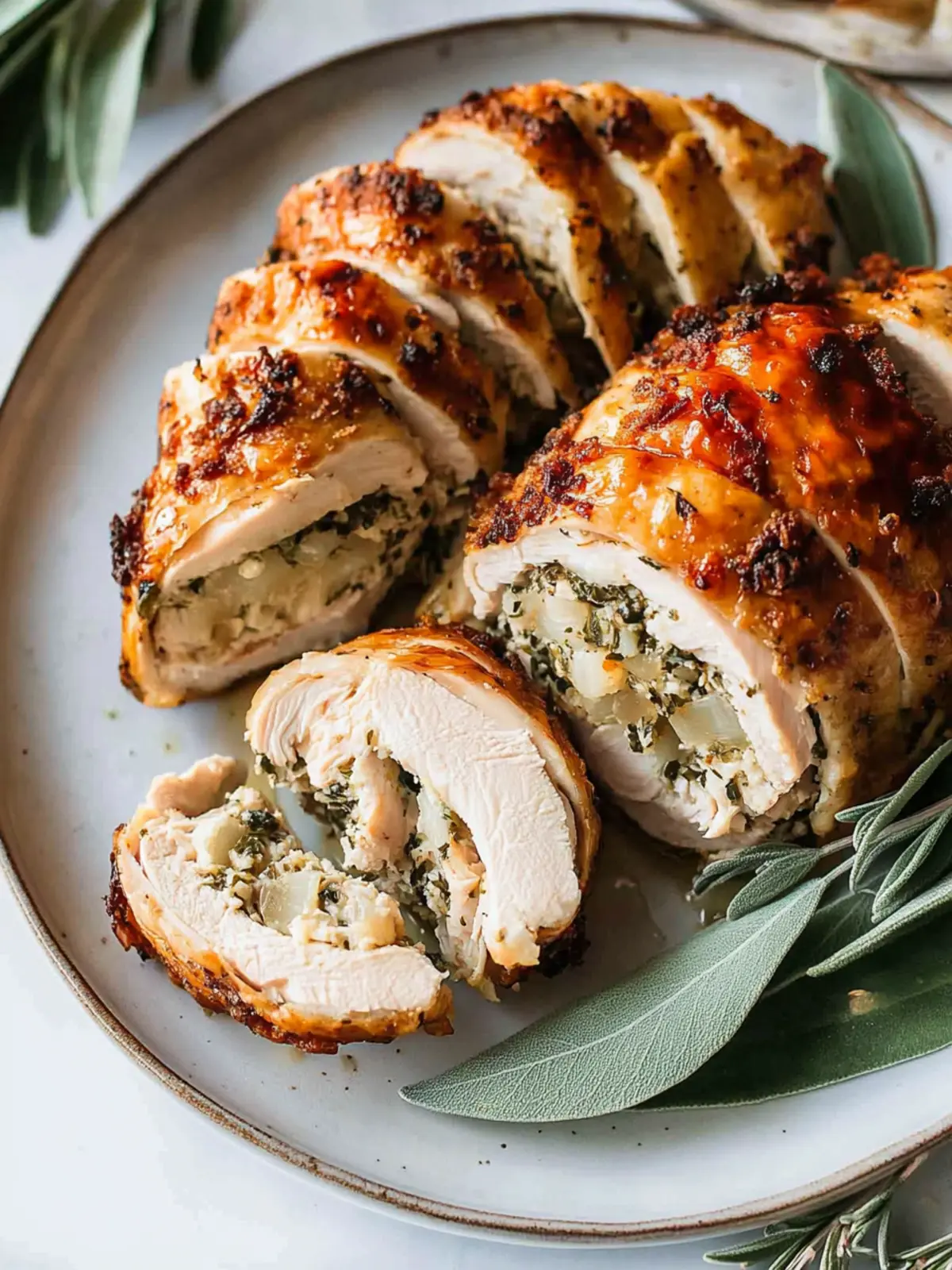 Mouthwatering Stuffed Turkey Breast with Creamy Herb Filling 5 Stuffed TurkeyBreast