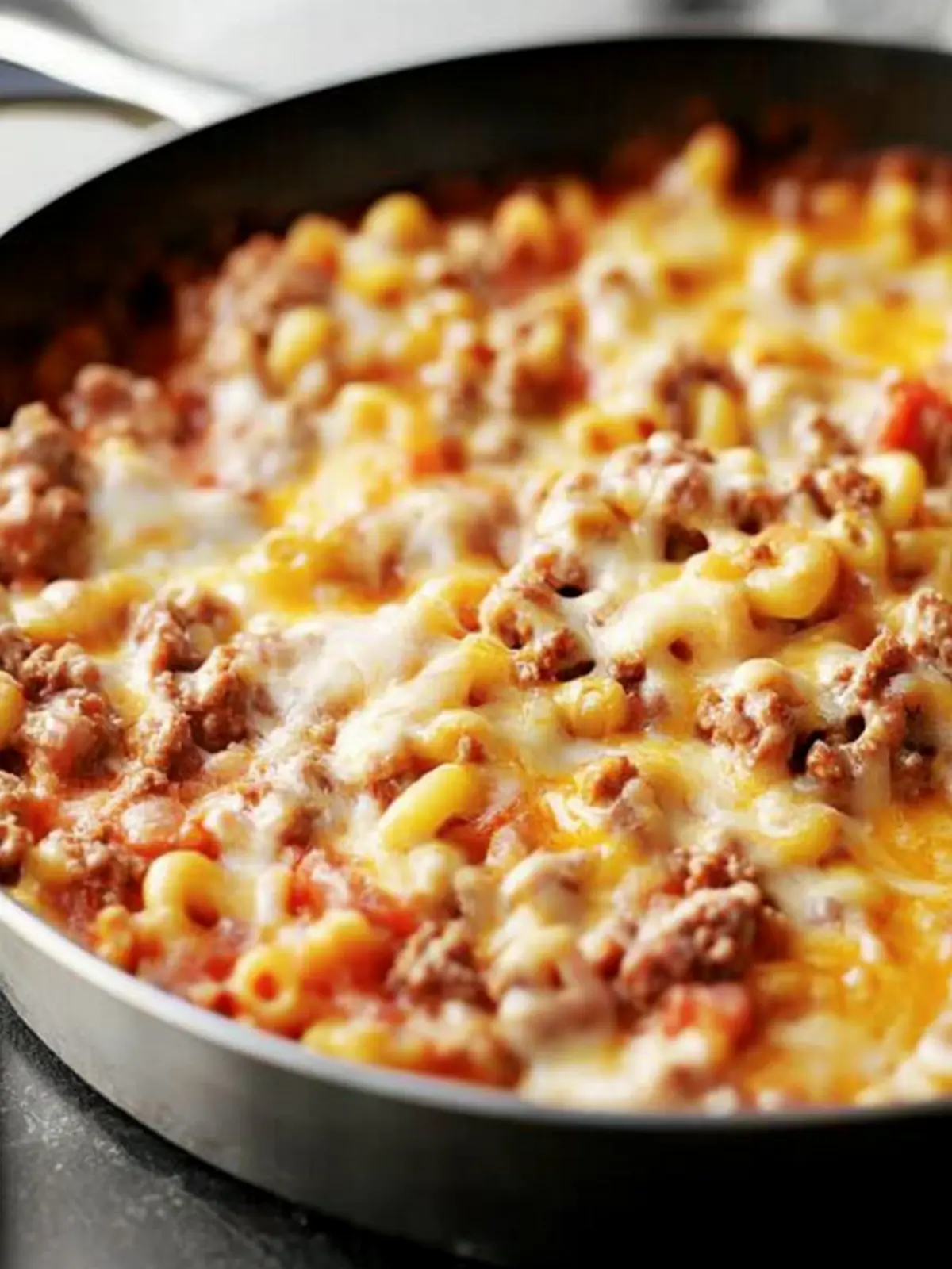 One-Skillet Cheesy Beef and Macaroni
