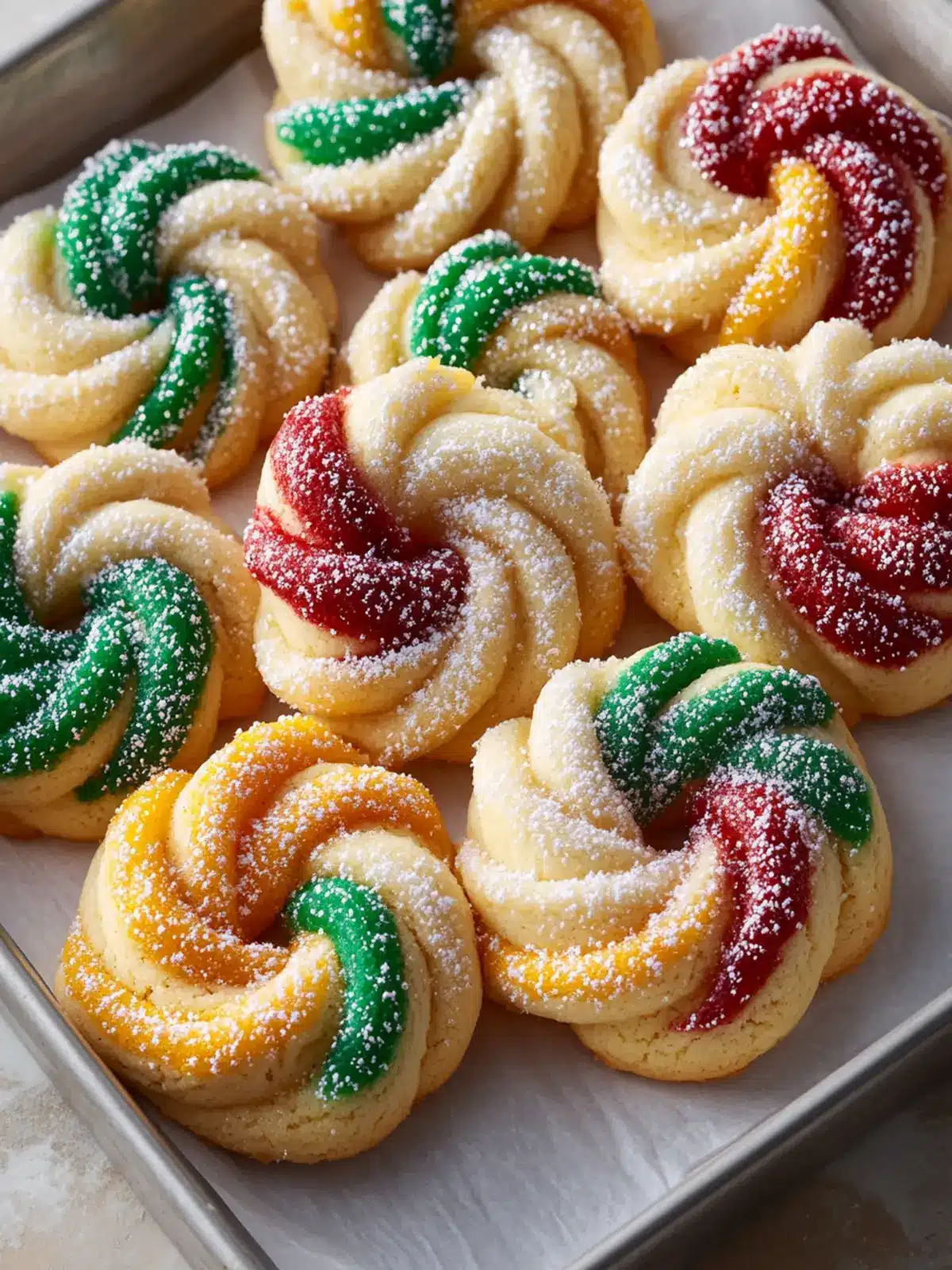 Festive Twisted Christmas Cookies with Almond & Citrus Zest 3 Twisted Christmas Cookies