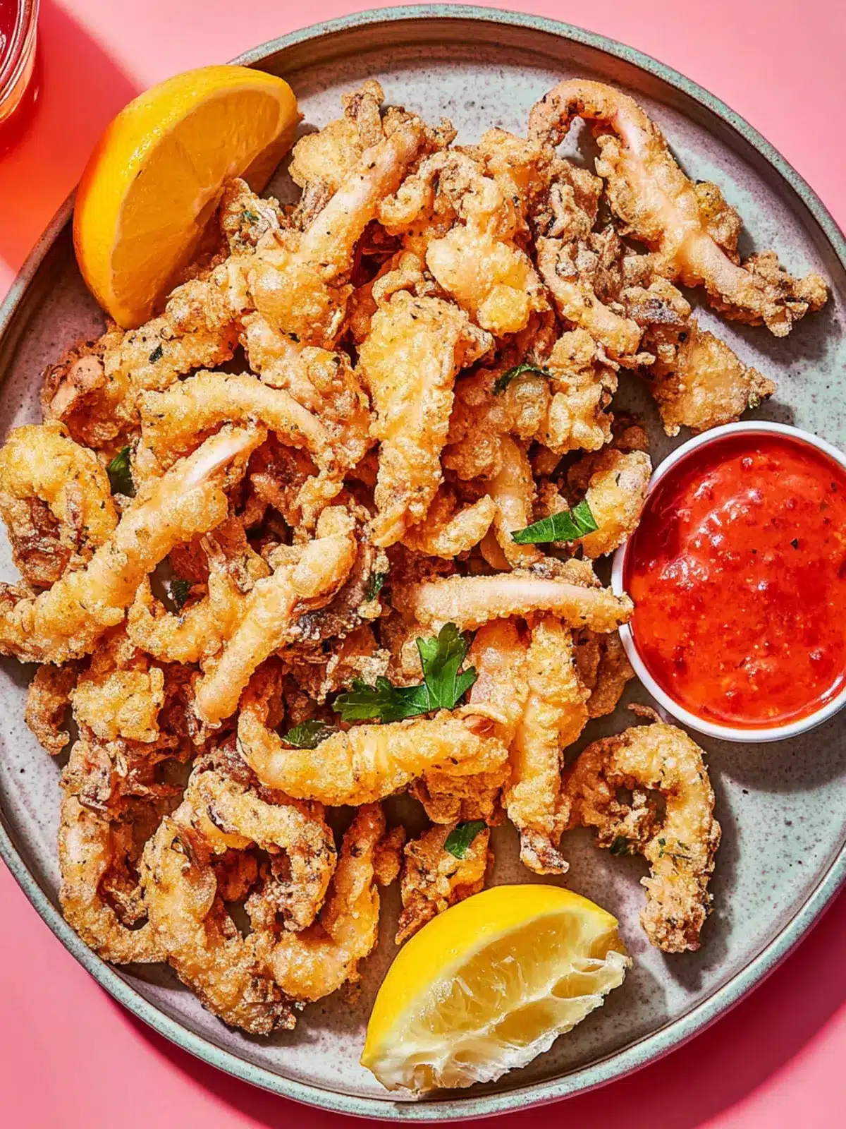 Mouthwatering Mushroom “Calamari” with Zesty Spicy Marinara 4 Mushroom “Calamari” with Spicy Marinara