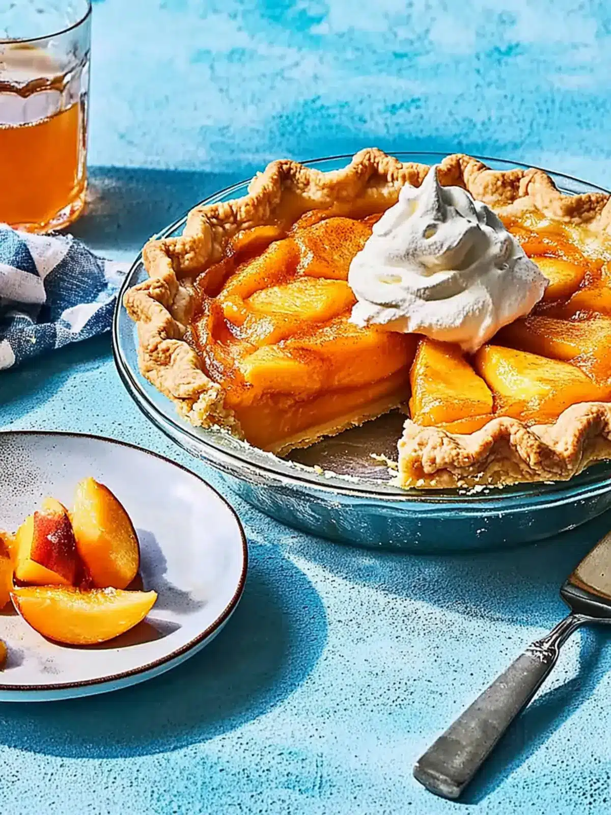Indulge in Peach Pie with Bourbon Whipped Cream Bliss 3 Peach Pie with Bourbon Whipped Cream