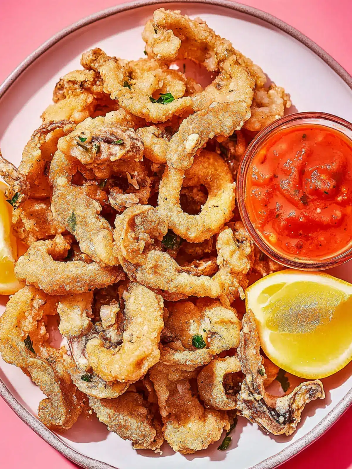 Mouthwatering Mushroom “Calamari” with Zesty Spicy Marinara 5 Mushroom “Calamari” with Spicy Marinara