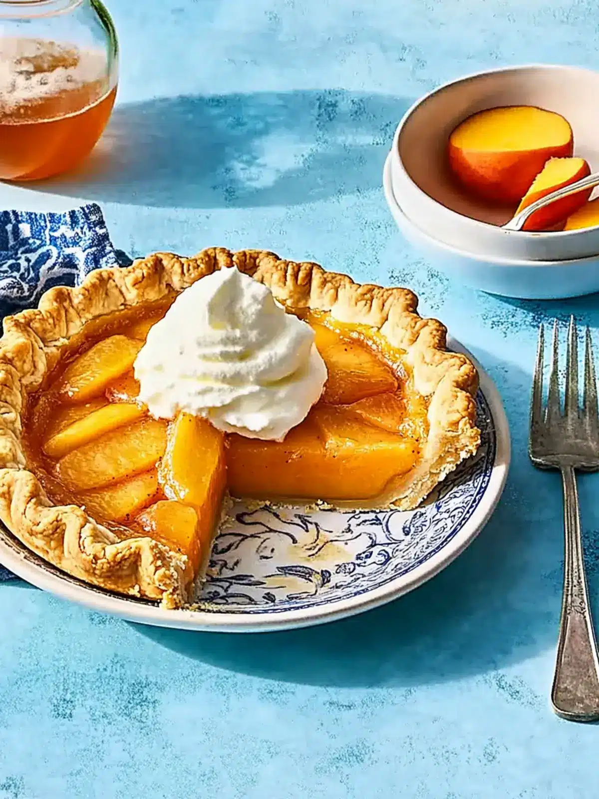 Indulge in Peach Pie with Bourbon Whipped Cream Bliss 4 Peach Pie with Bourbon Whipped Cream
