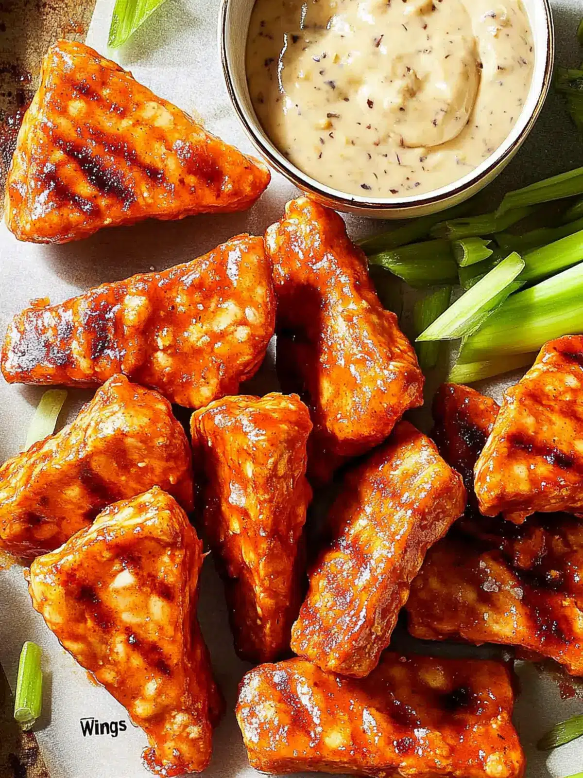 Tempeh Buffalo Wings: Easy Vegan Snack for Game Day Fun 4 Tempeh Buffalo “Wings”
