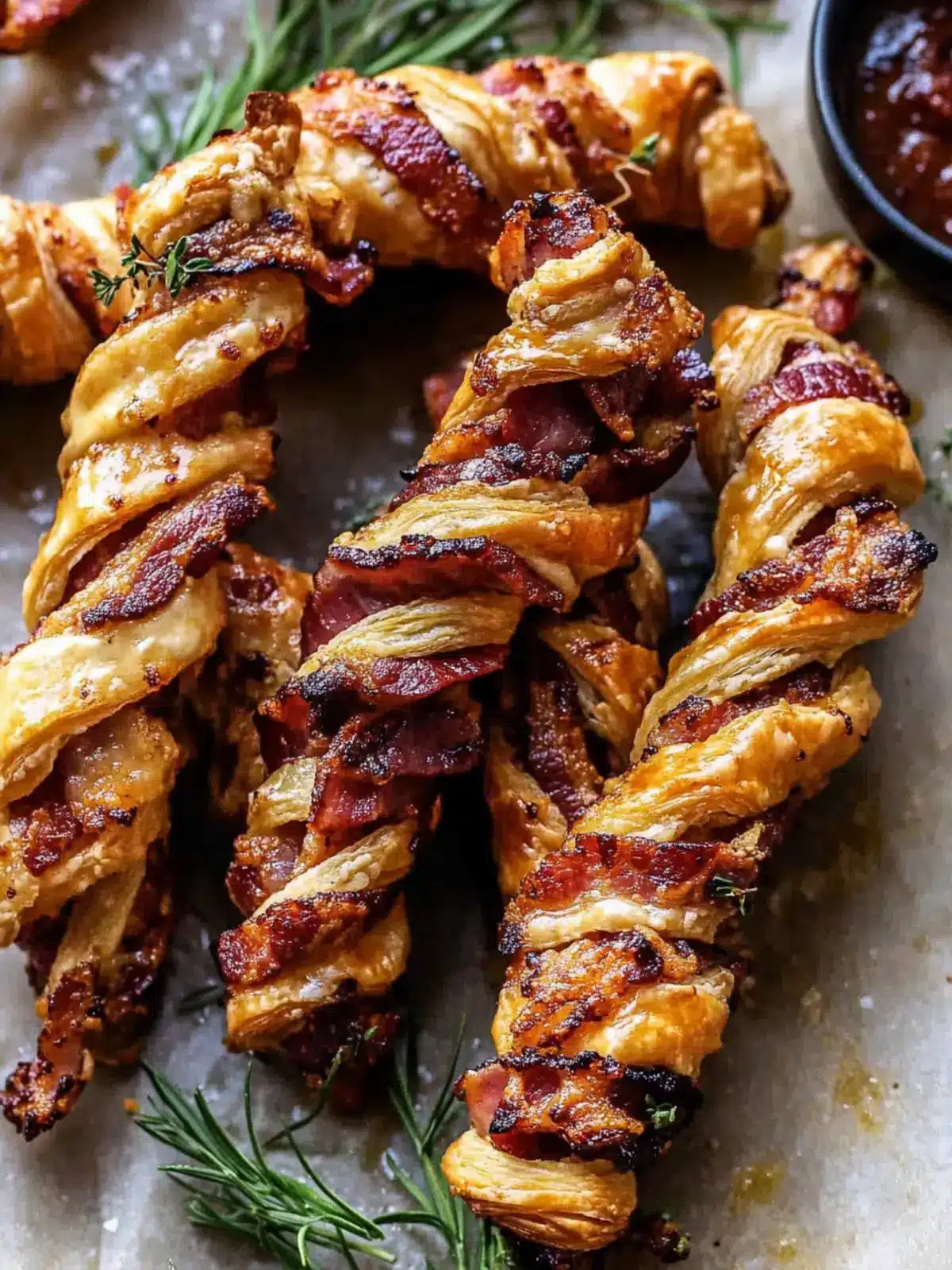 Sweet and Savory Cheesy Bacon Wrapped Puff Pastry Twists Bliss 2 Sweet and Savory Cheesy Bacon Wrapped Puff Pastry Twists
