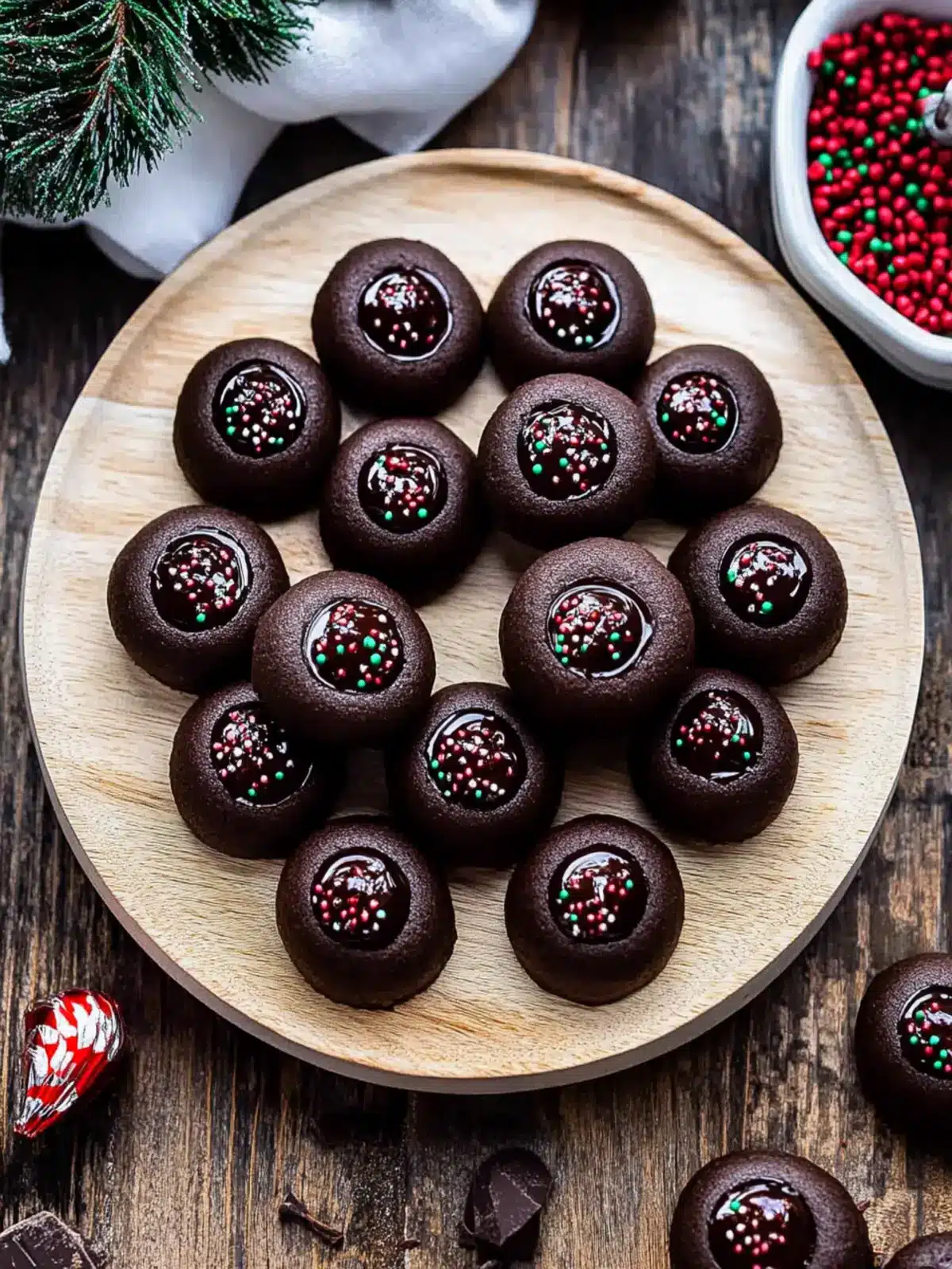 Chocolate Thumbprint Cookies