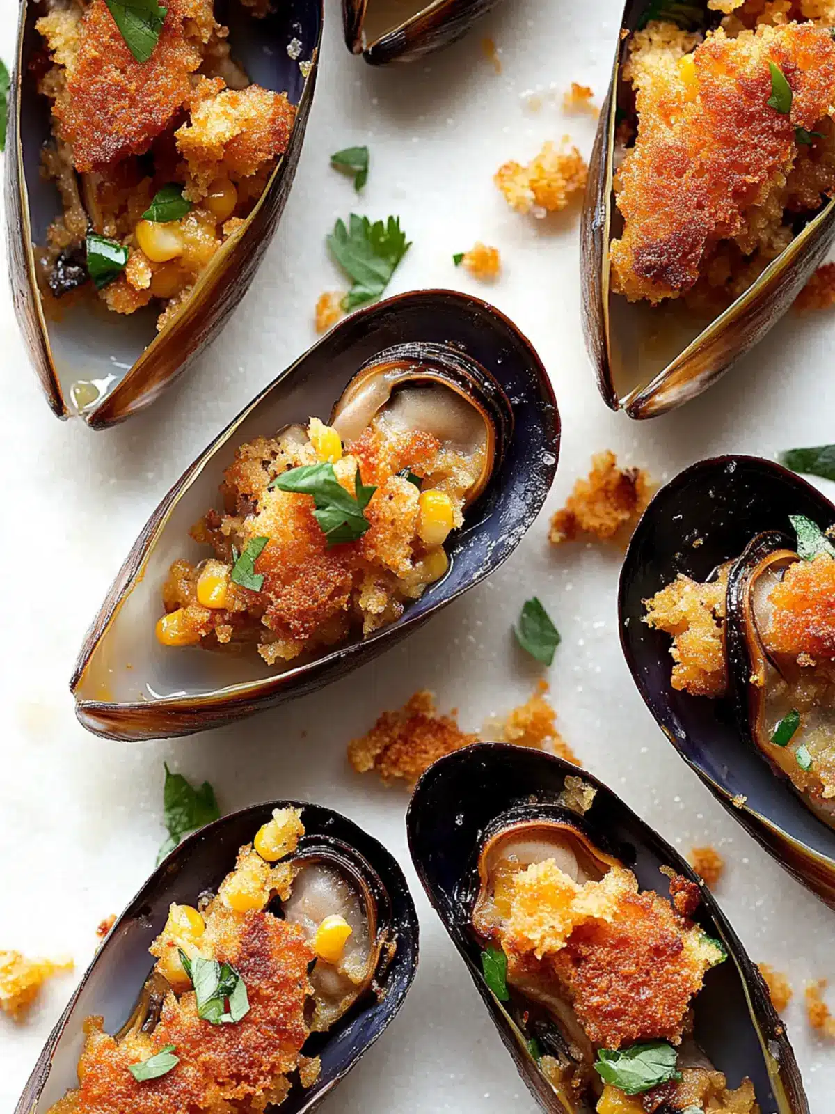 Delicious Cornbread-Stuffed Mussels for Flavorful Fun 5 Cornbread-Stuffed Mussels