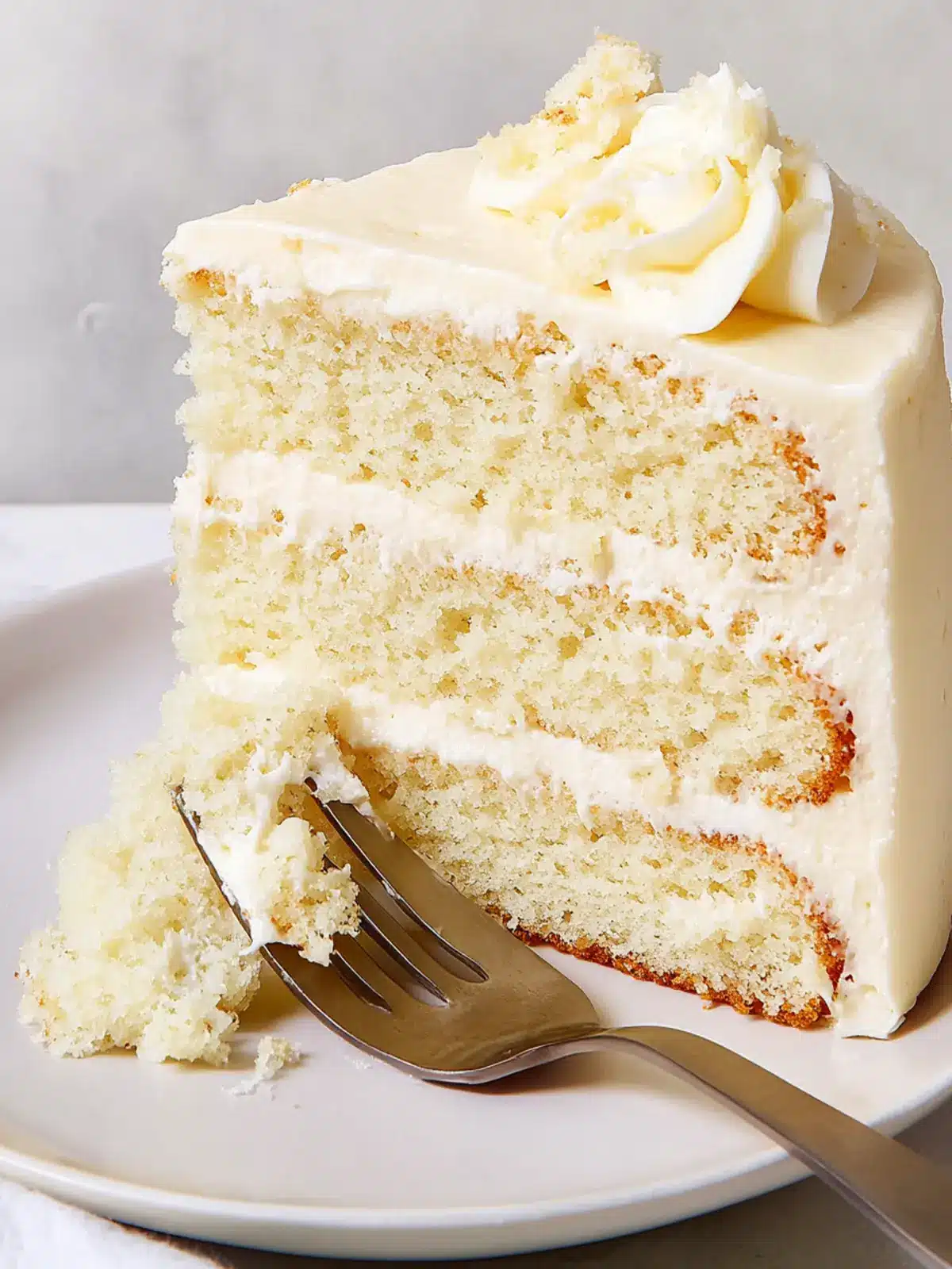 Irresistibly Moist White Cake with Creamy Vanilla Frosting 2 White Cake