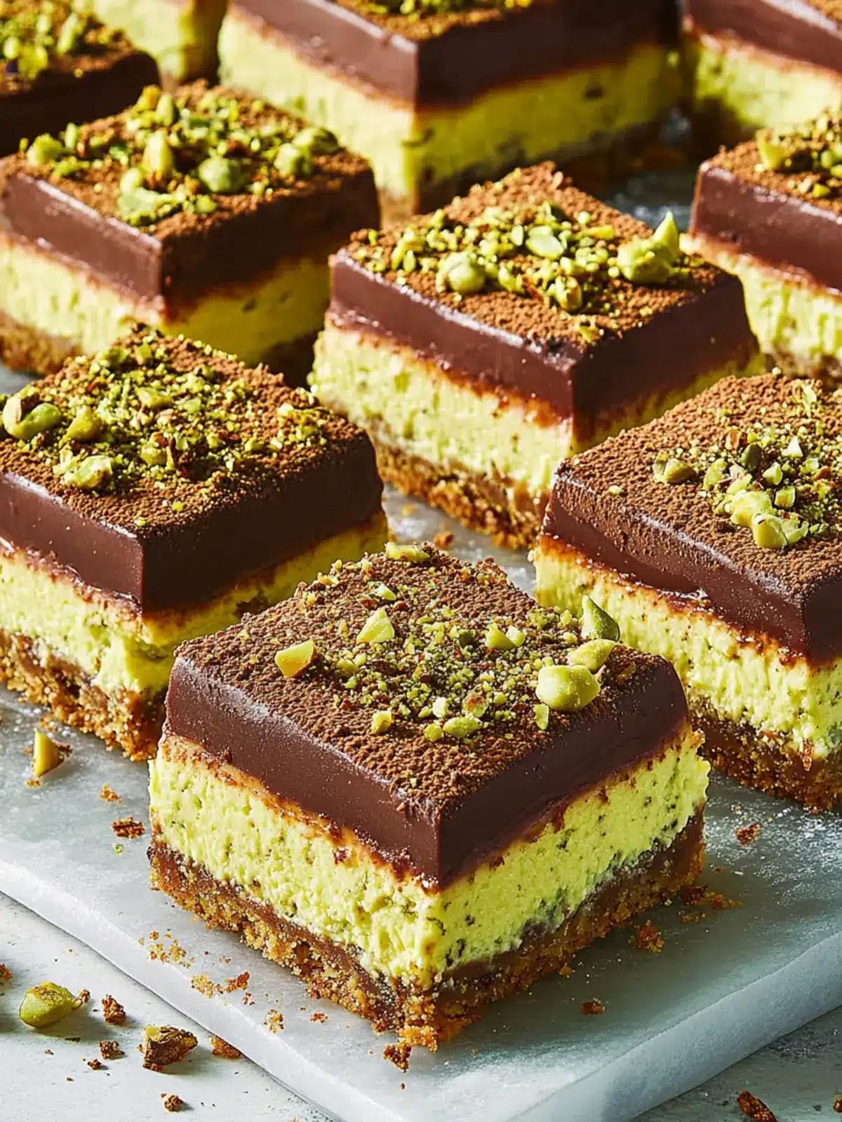 Dubai Chocolate Cheesecake Bars: A Decadent Delight Awaiting You 2 Dubai Chocolate Cheesecake Bars