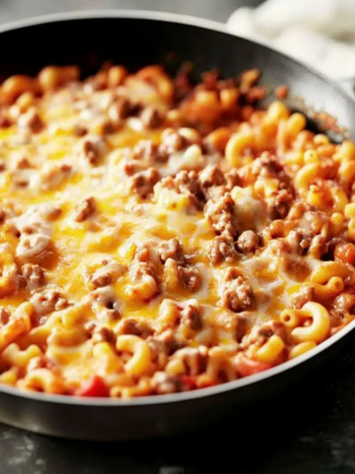 One-Skillet Cheesy Beef and Macaroni