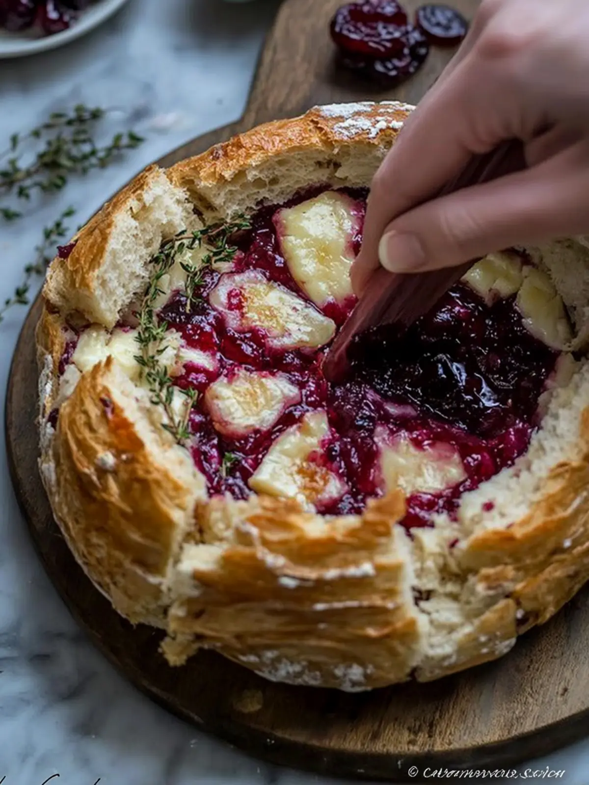 Irresistible Baked Cranberry Brie Bread Bowl for Cozy Nights 5 Baked Cranberry Brie Bread Bowl