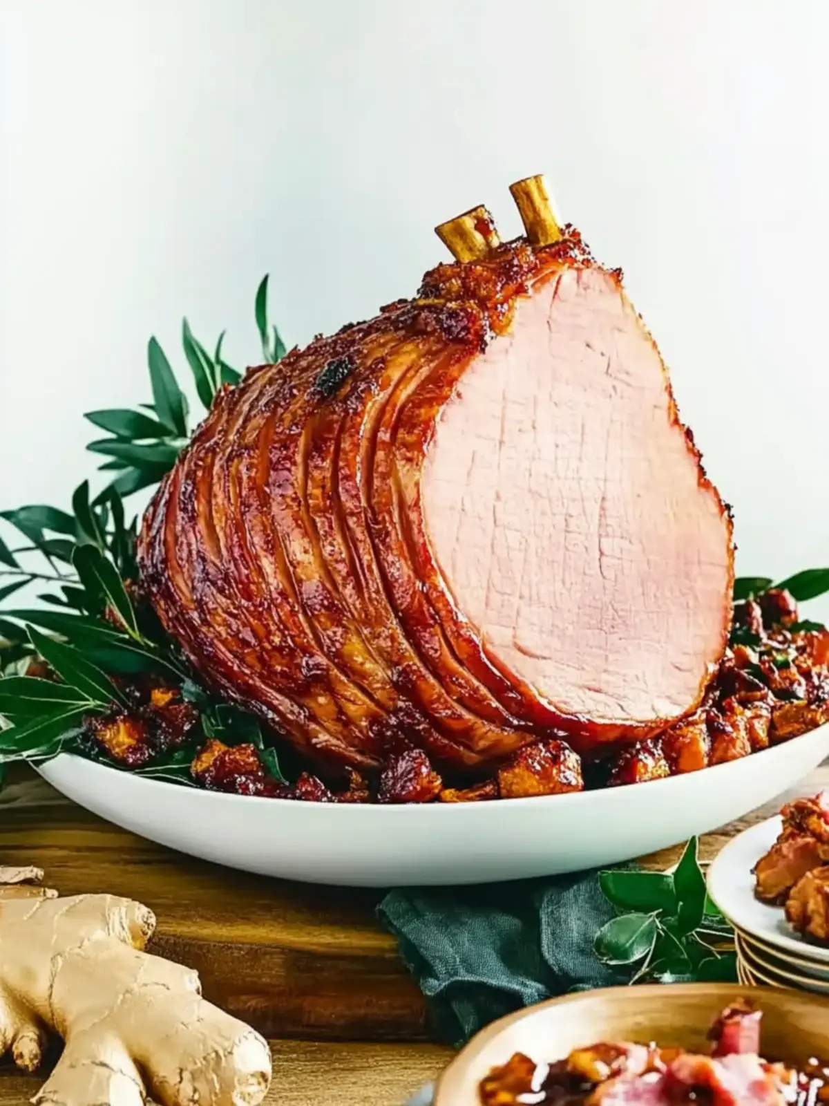 Clarissa’s delicious ginger and soy glazed ham