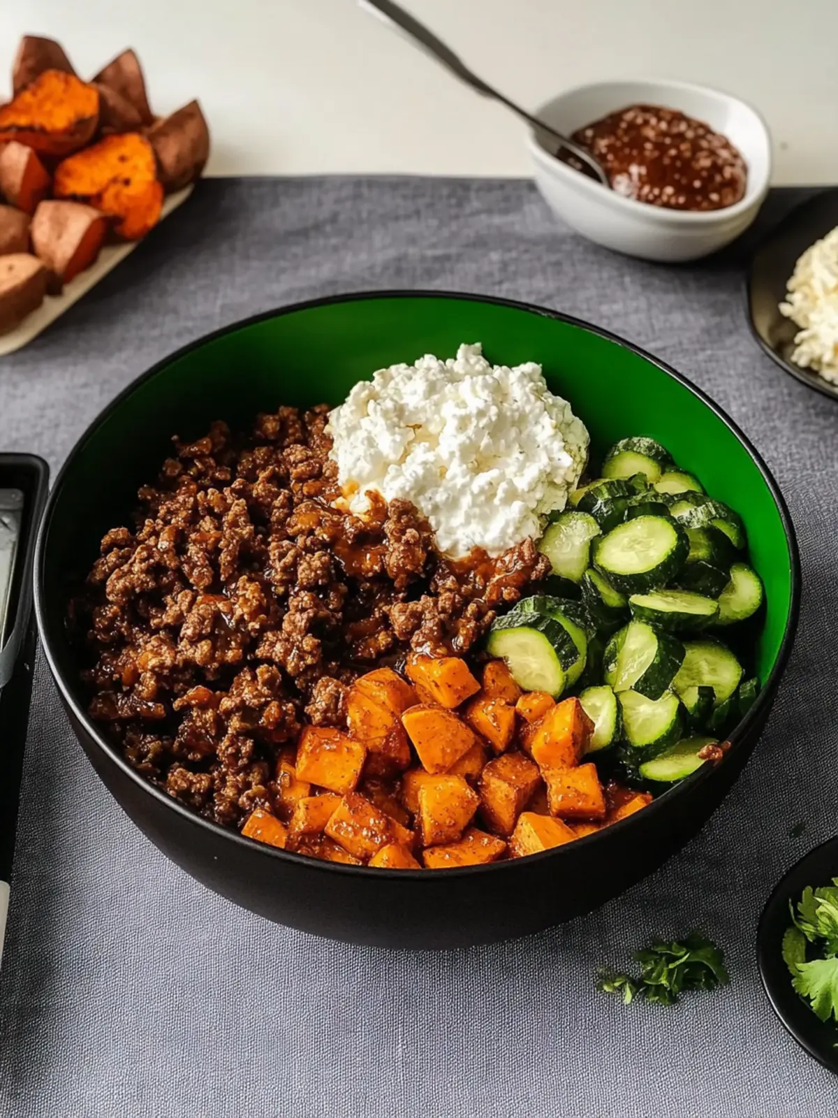 Tiktok Hot Honey Cottage Cheese Sweet Potato Beef Bowl Bliss 4 Tiktok Hot Honey Cottage Cheese Sweet Potato Beef Bowl