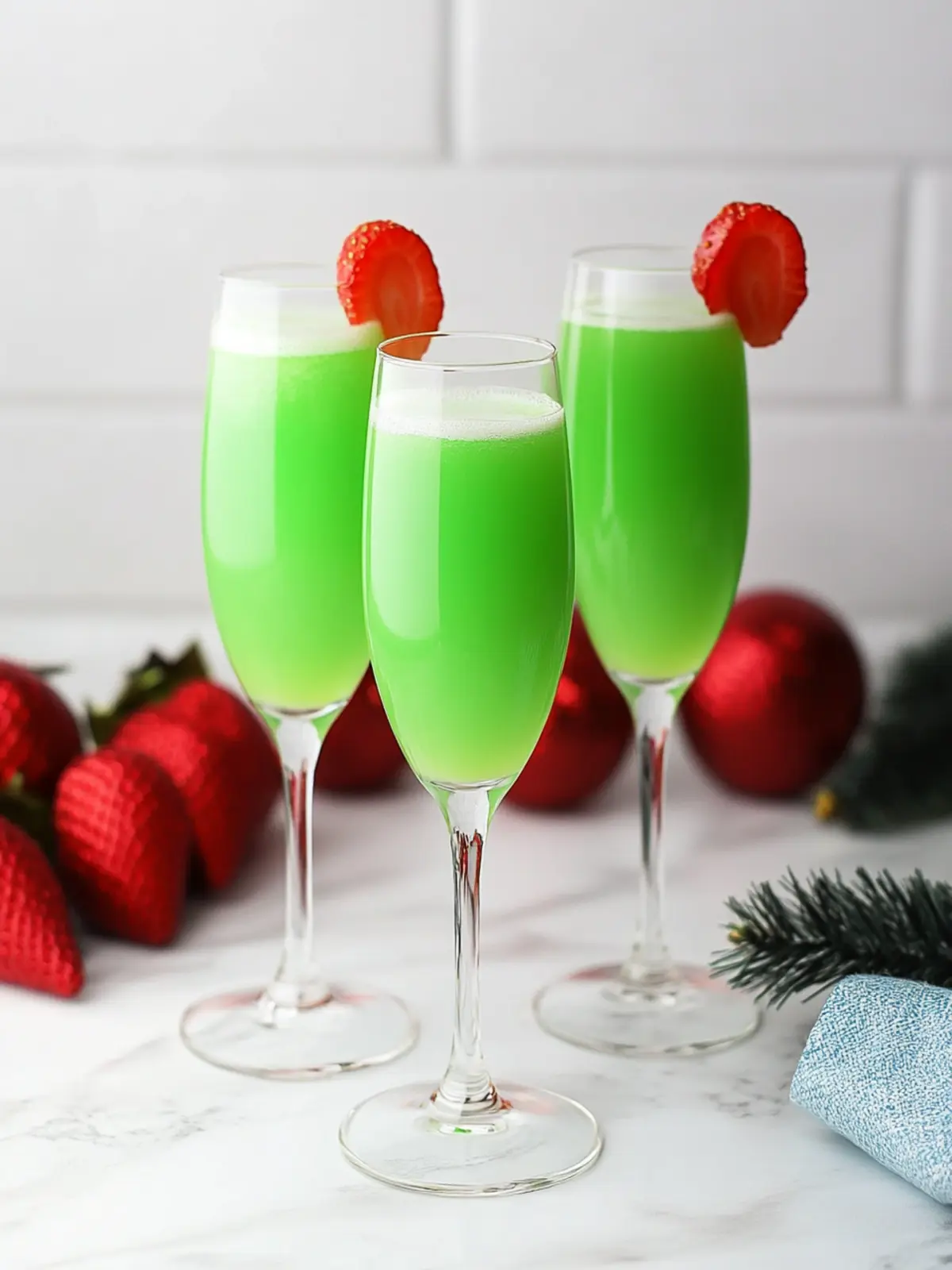 Festive Grinch Mimosa: Your Easy 3-Ingredient Holiday Toast 5 Grinch Mimosa