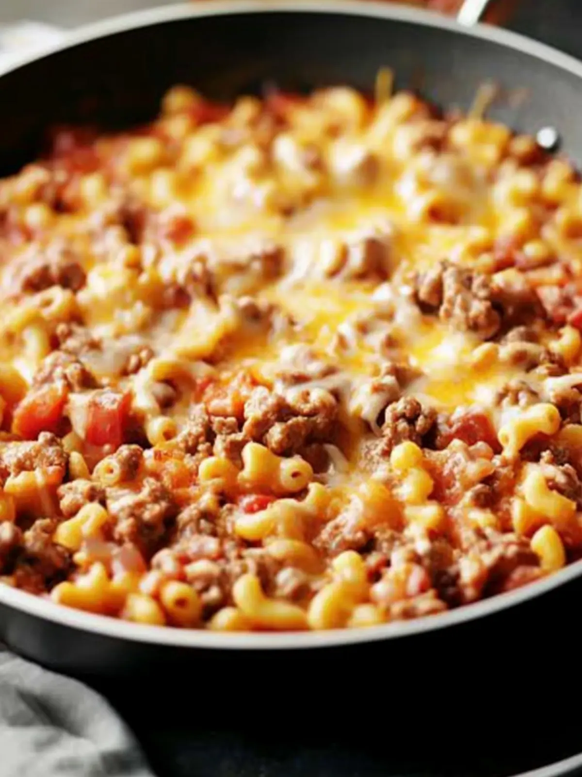 One-Skillet Cheesy Beef and Macaroni